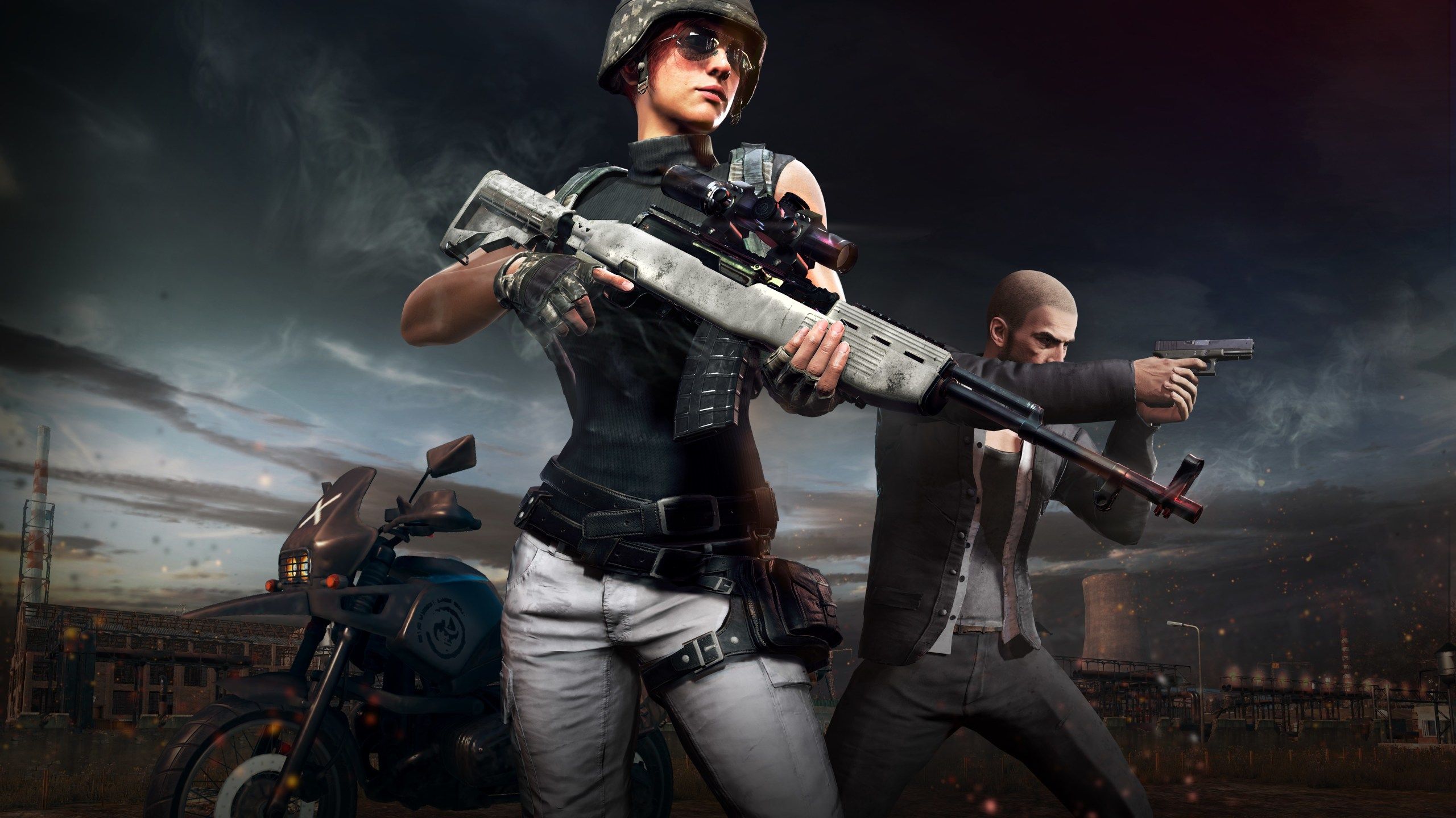 PUBG personaggi in moto, 2736x1824 2K, PC
