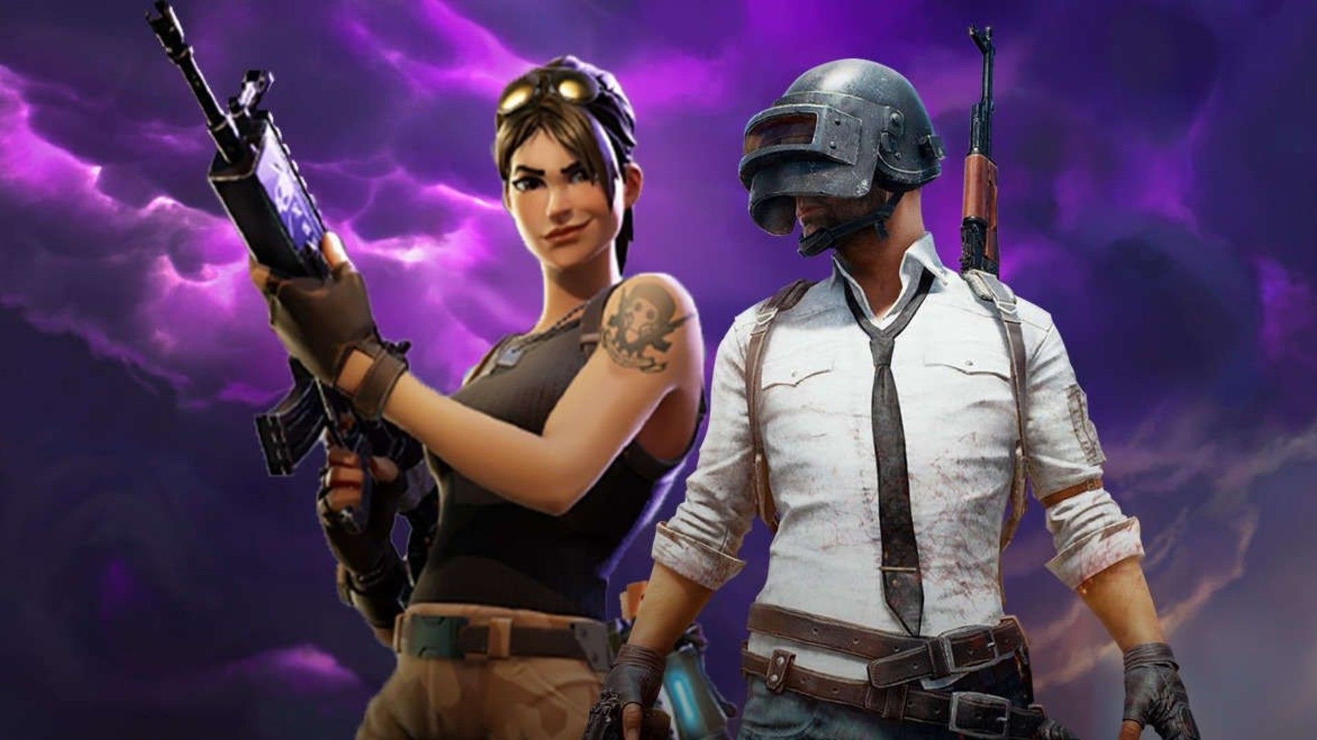 Personaggi Fortnite e PUBG armati, 1920x1080 Full HD 1080p, PC Desktop