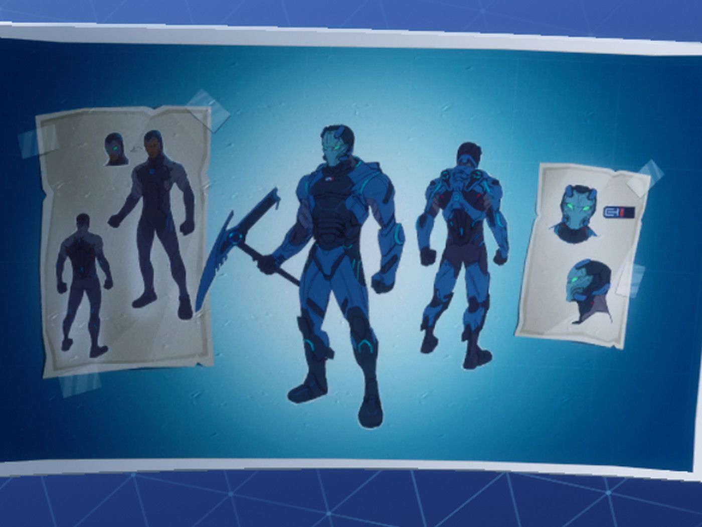 Skin Battle Hawk Fortnite blu, 1400x1050 720p, PC