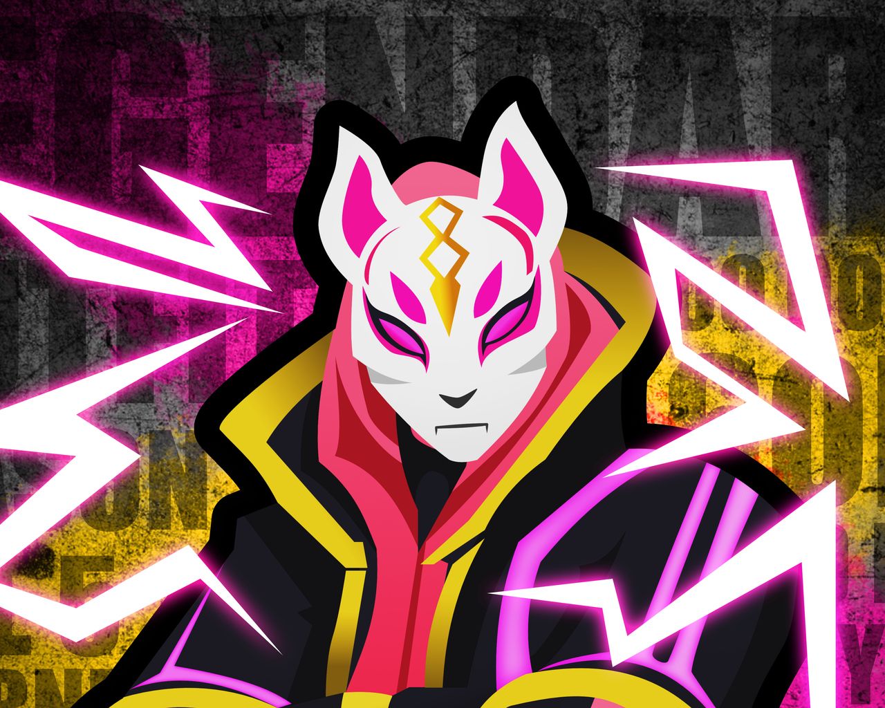 Drift maschera volpe Fortnite, 1280x1024 720p, Laptop