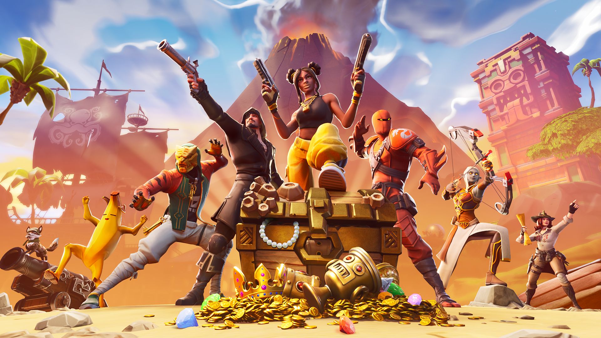 Fortnite personaggi tesoro pirata, 1920x1080 1080p, Desktop