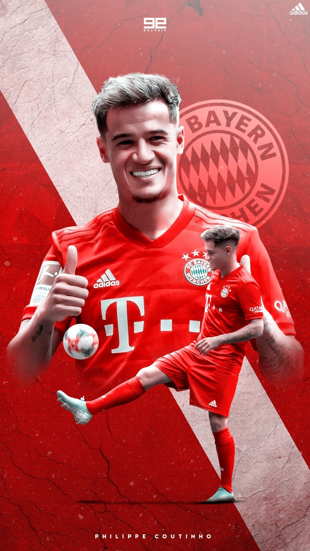 Coutinho Bayern Monaco calciatore, 1080x1920 Full HD Verticale, Smartphone