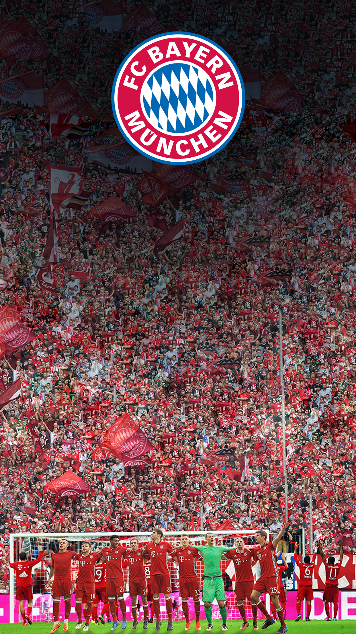 Stadio tifosi Bayern Monaco, 1242x2208 Verticale, Telefono