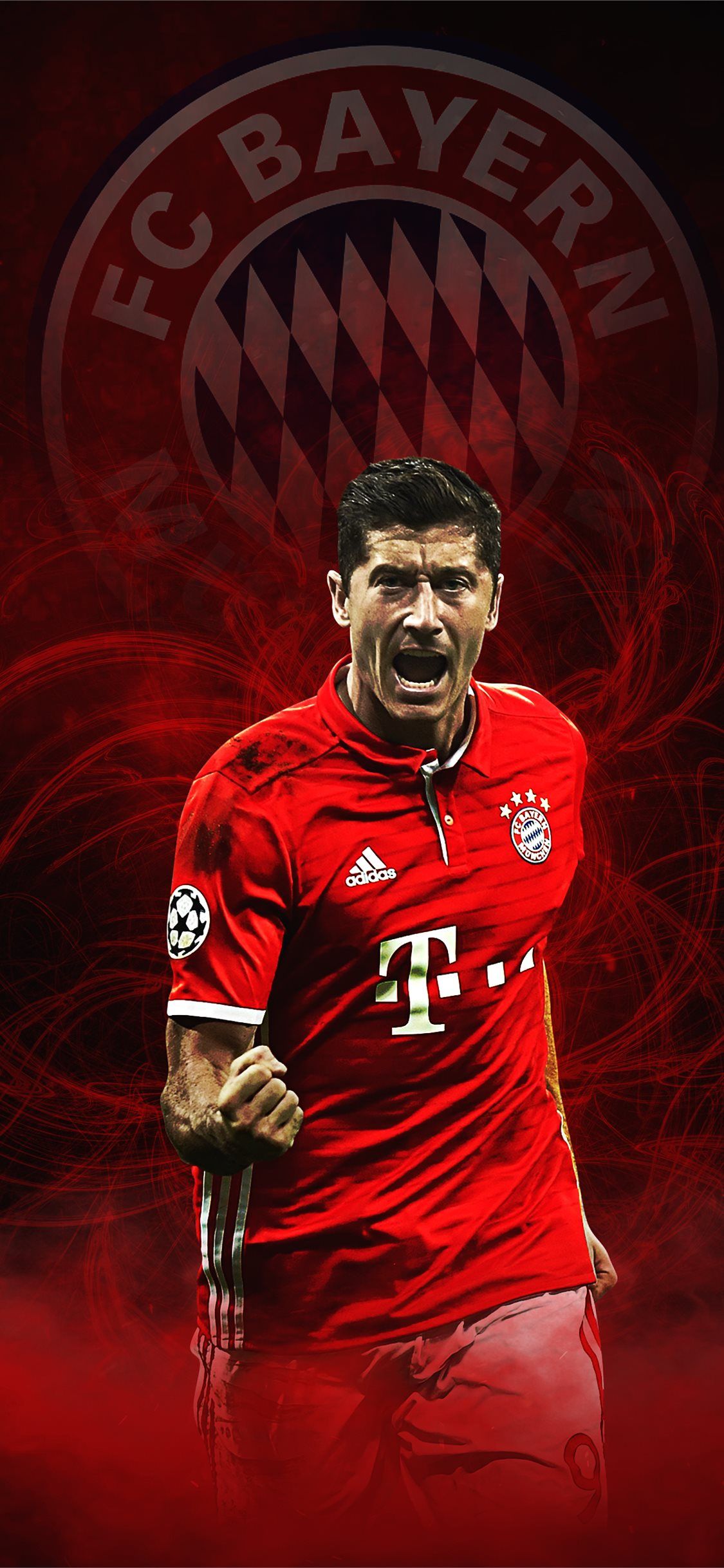Lewandowski Bayern Monaco calcio, 1125x2436 Verticale, iPhone