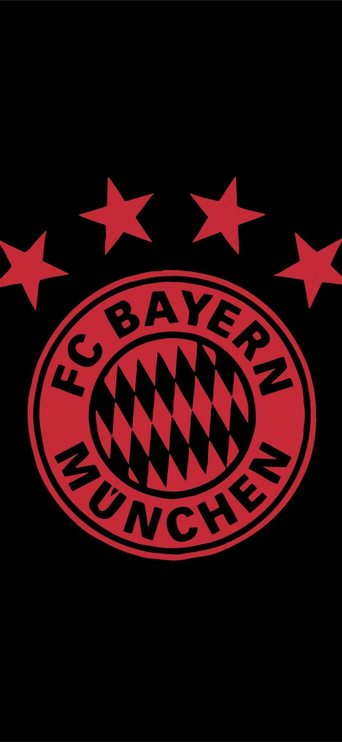 Logo FC Bayern Monaco rosso, 1125x2436 Full HD Verticale, Smartphone