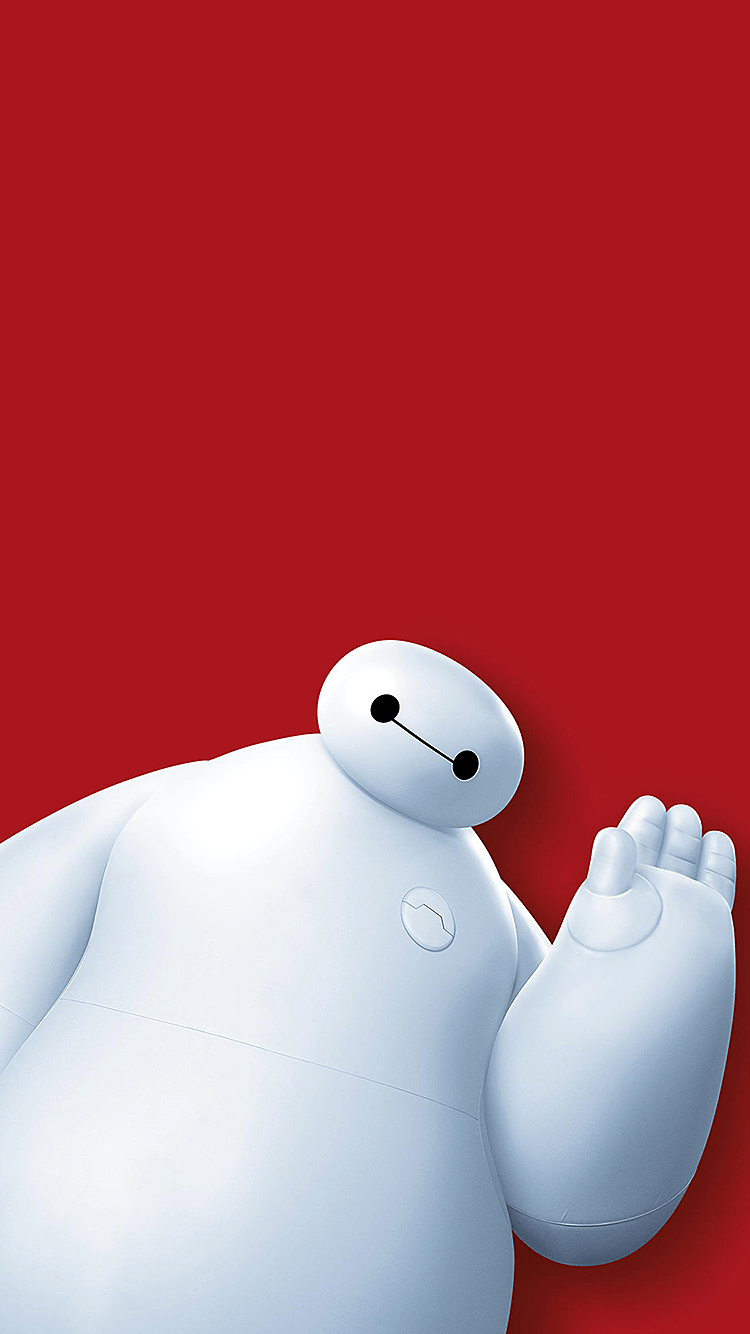 Baymax Big Hero 6 sfondo rosso, 750x1334 Verticale, iPhone Plus