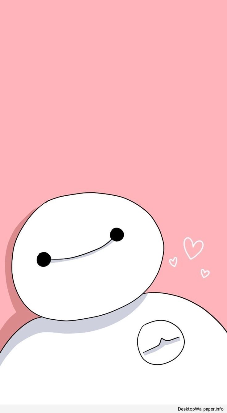 Baymax rosa cartone animato, 736x1336 Full HD Verticale, iPhone Pro