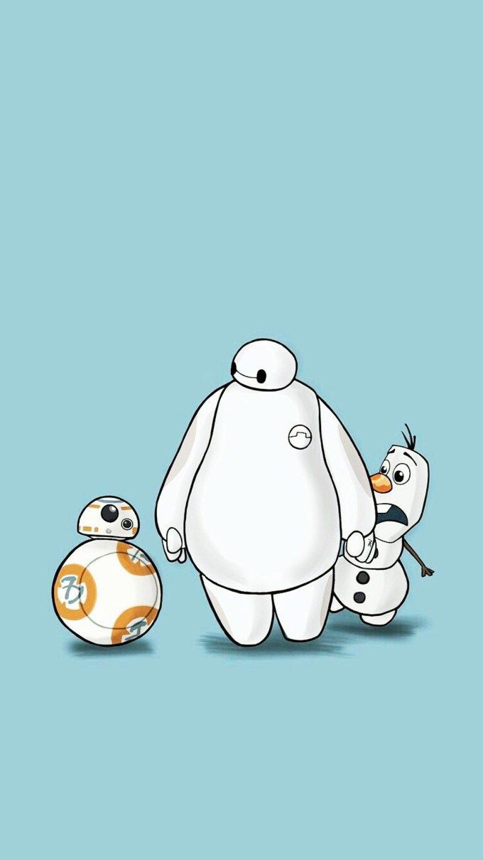 Baymax, BB-8 e Olaf, 680x1209 Verticale, iPhone