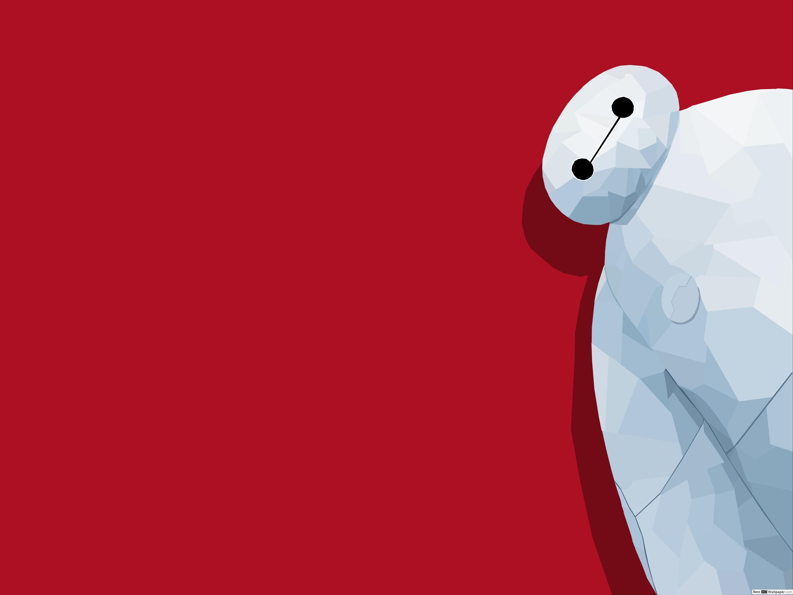 Baymax su sfondo rosso, 3200x2400 2K, Monitor Gaming