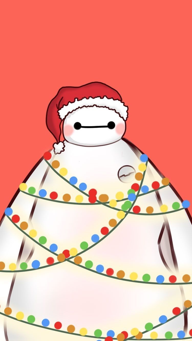 Baymax natalizio con luci, 750x1334 Full HD Verticale, iPhone Pro
