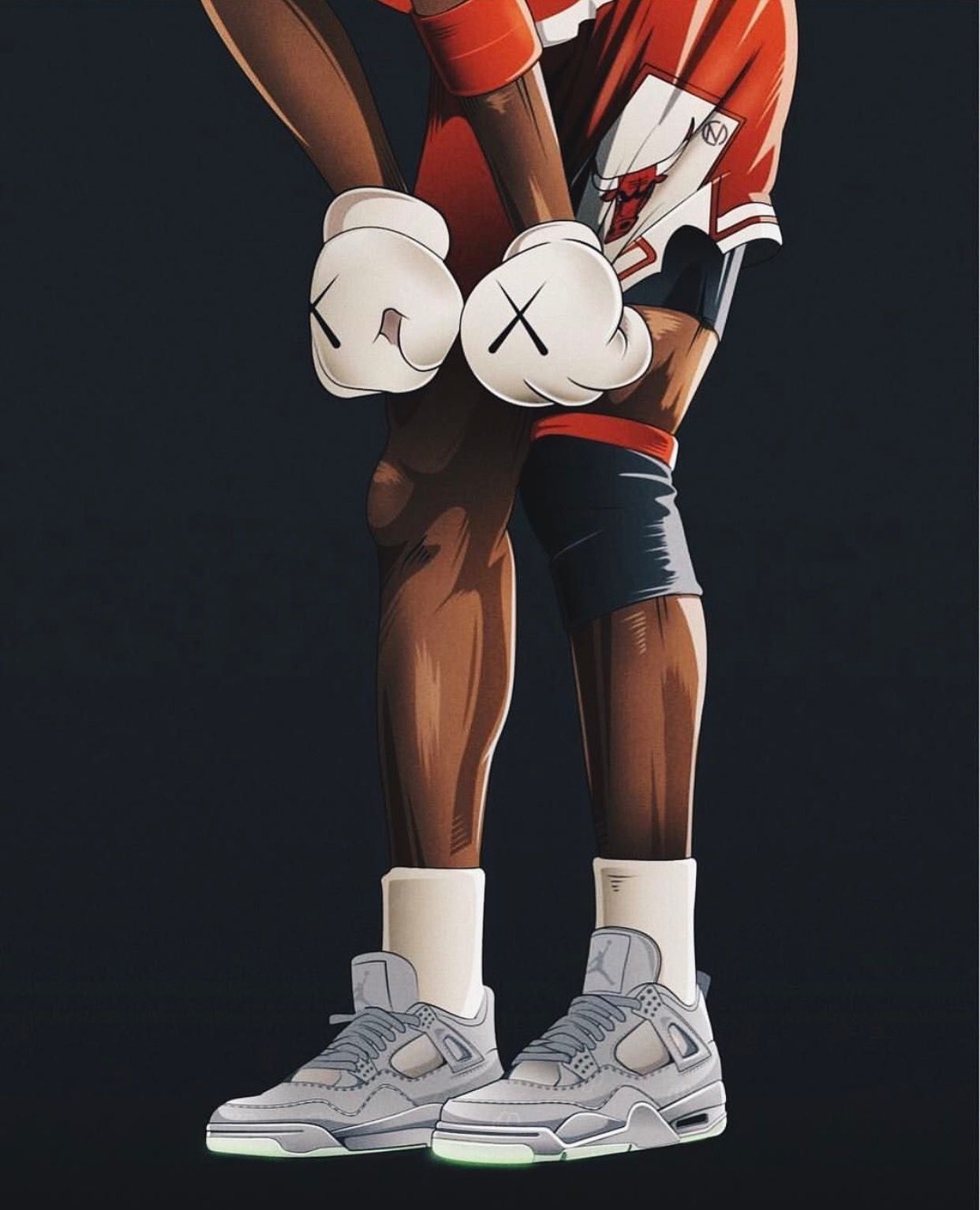 KAWS guanti Nike Jordan, Brian Donnelly, 1242x1533 Full HD Verticale, Smartphone
