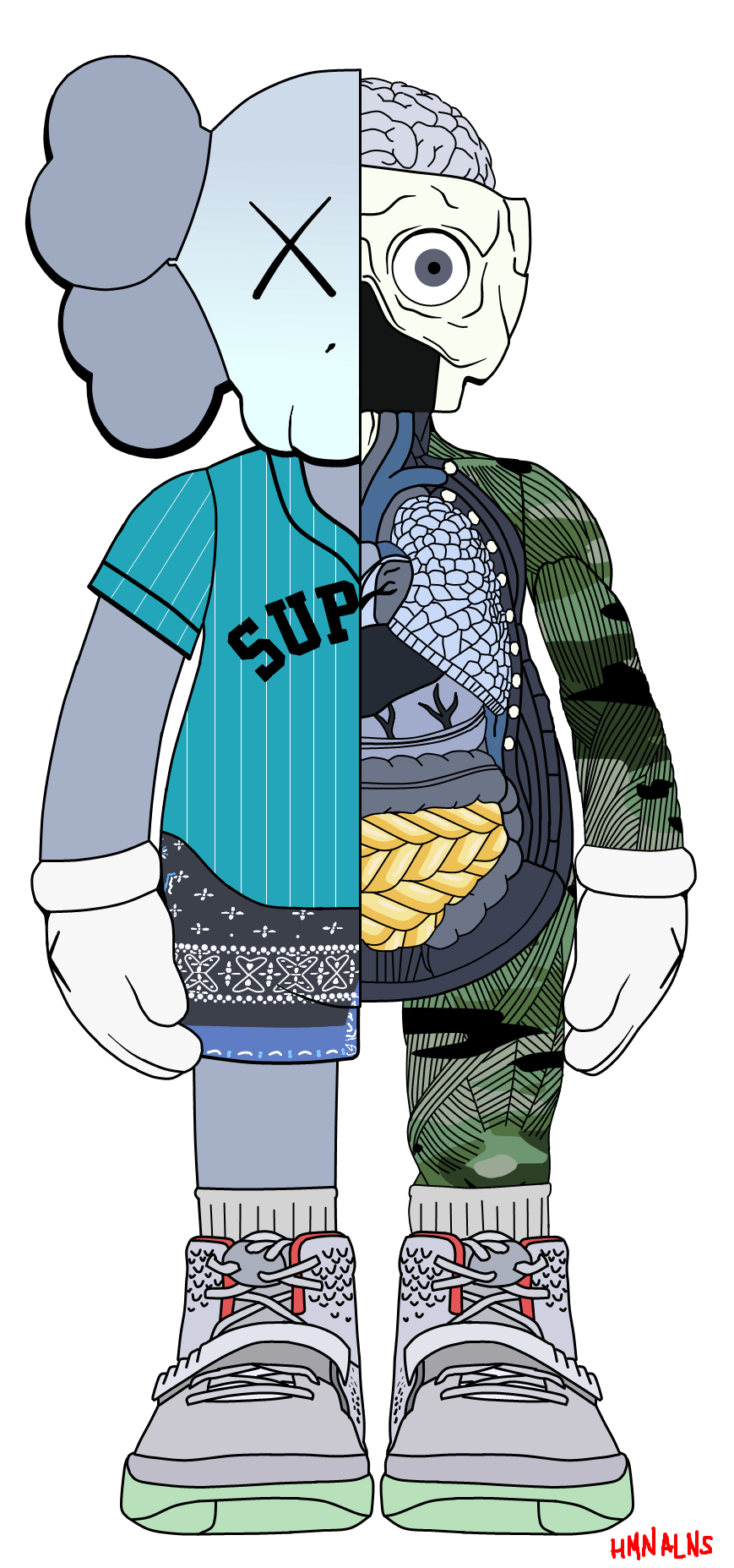 KAWS Companion Supreme ibrido, 869x1855 Verticale, Android