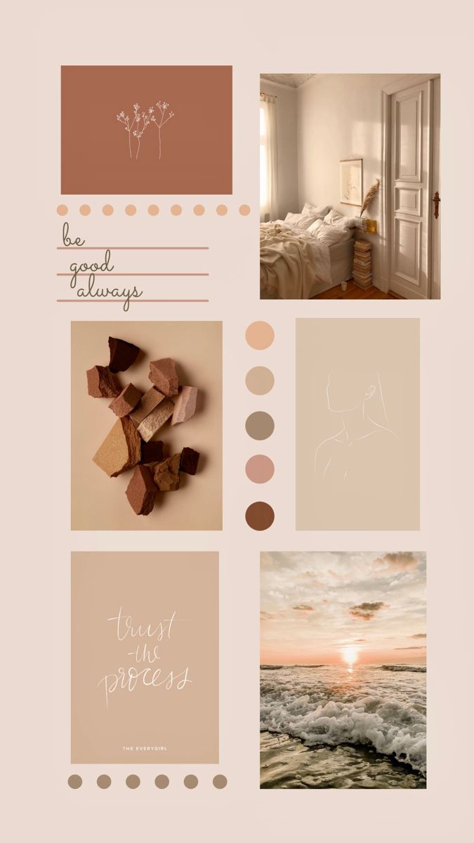 Collage moodboard estetico beige, 675x1200 Full HD Verticale, iPhone