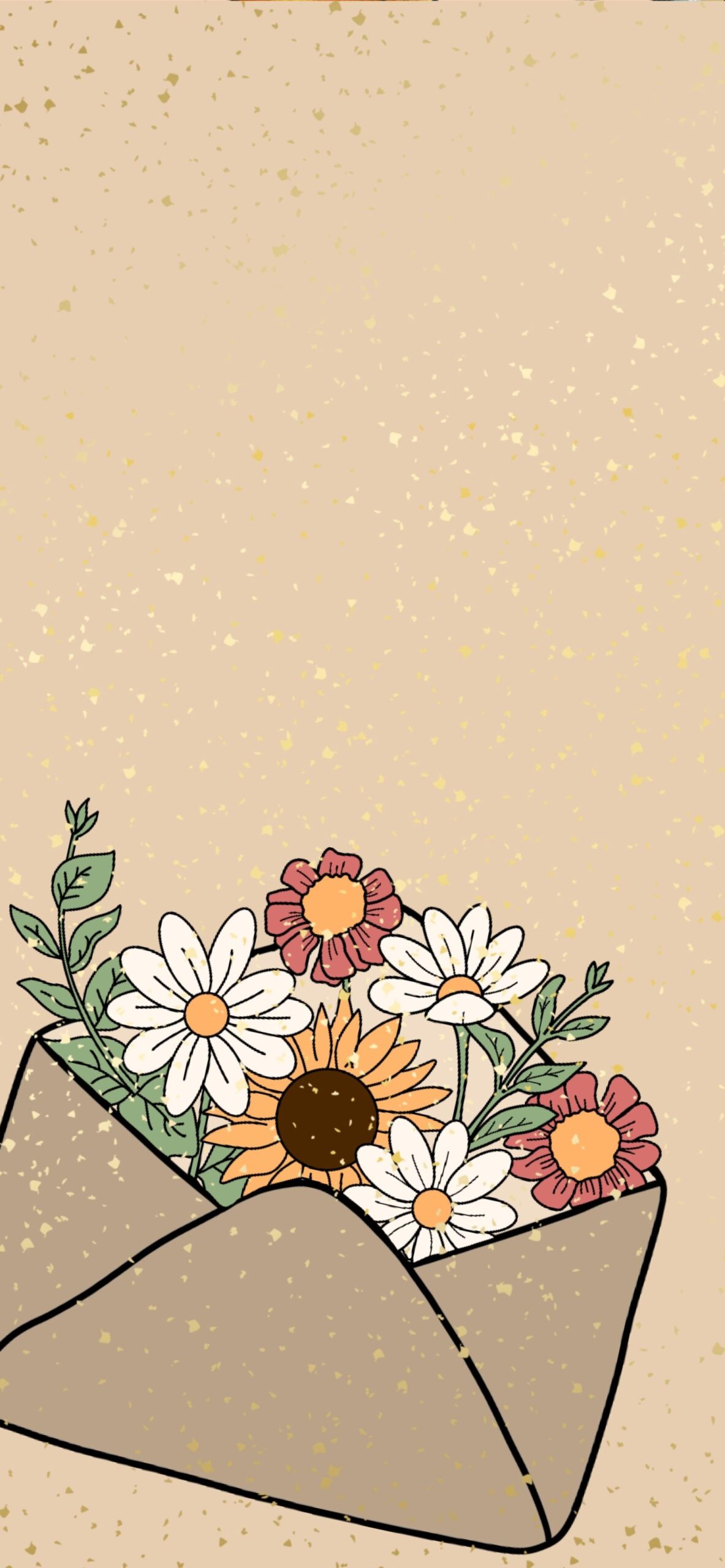Busta con fiori beige, 1183x2560 Full HD Verticale, Smartphone