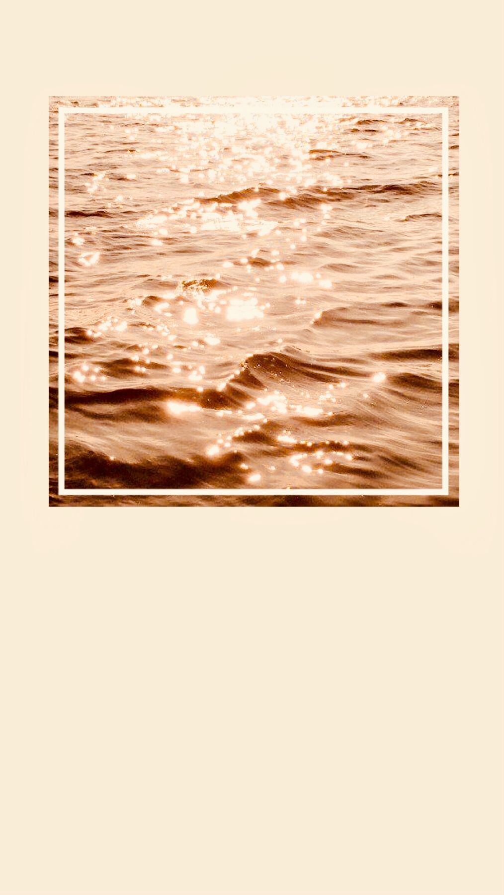 Onde oceano cornice beige, 1014x1800 Verticale, POCO