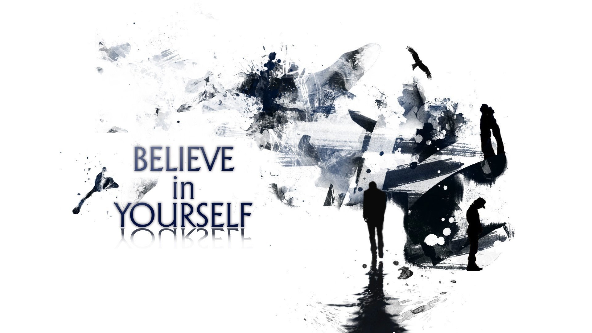 Believe in Yourself, silhouette artistica, 1920x1080 Full HD 1080p, PC Desktop