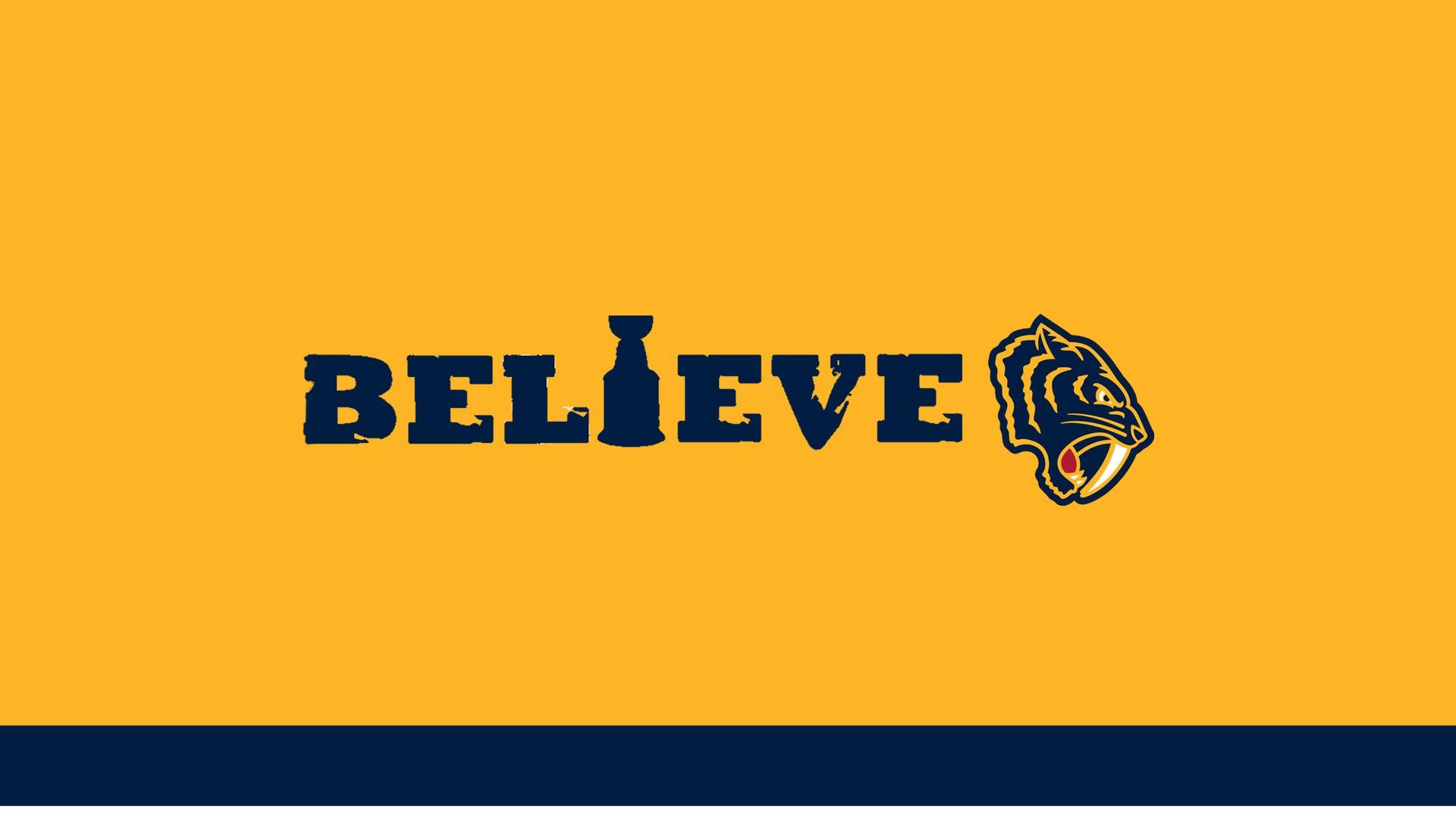 Logo Nashville Predators Believe, hockey, 1920x1080 Full HD, PC