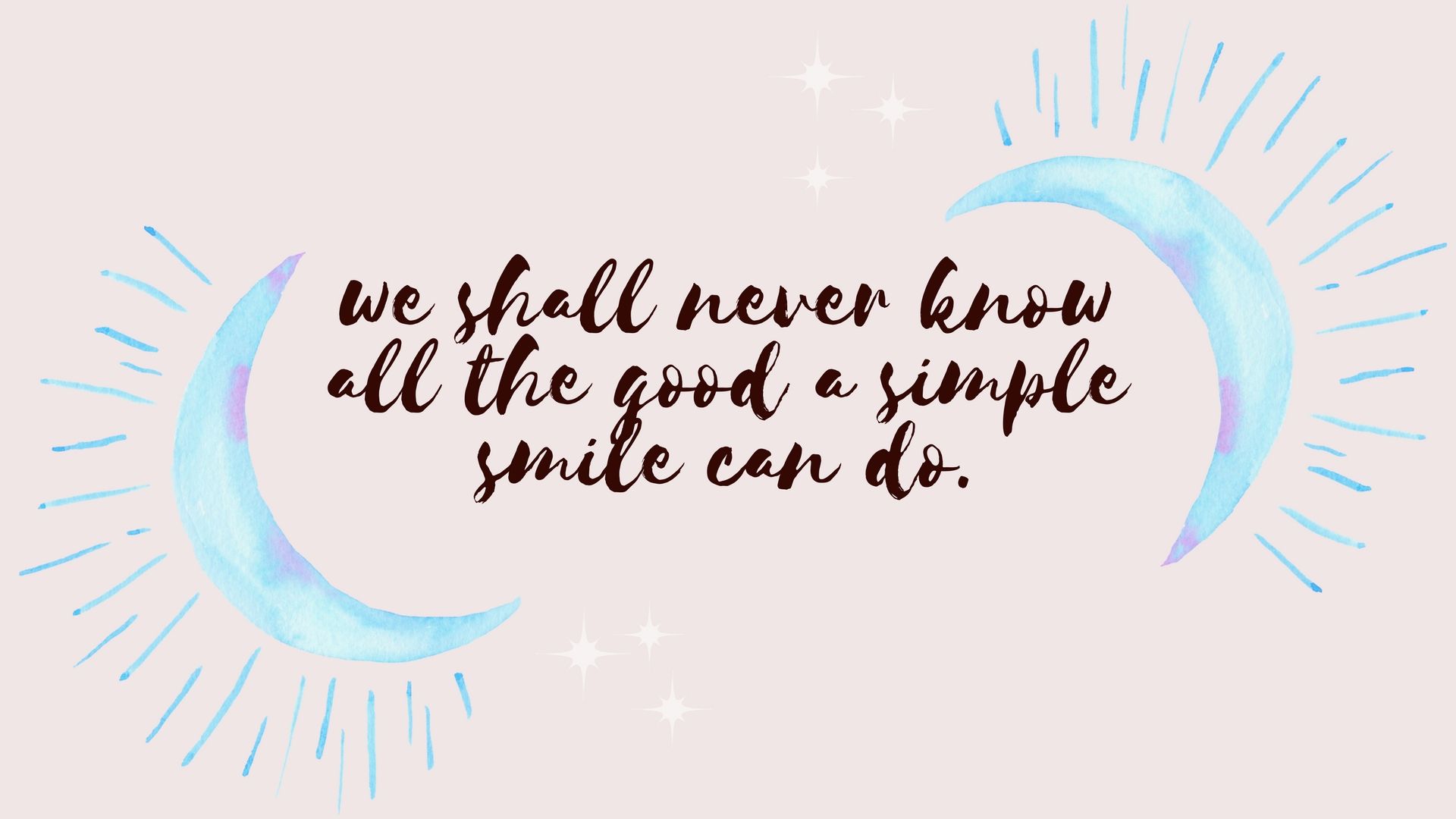 Luna acquerello con frase motivazionale, 1920x1080 1080p, PC Desktop