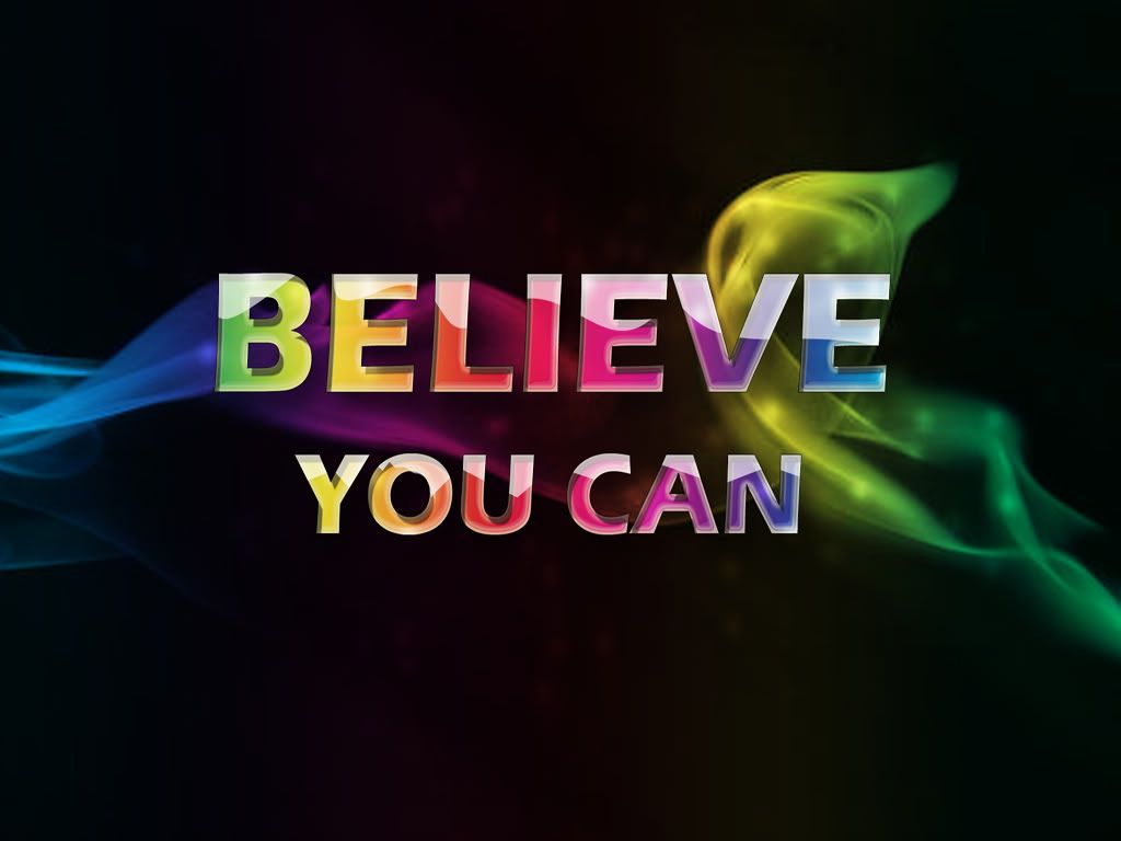 Testo Believe You Can colorato, 1024x768 HD, Desktop
