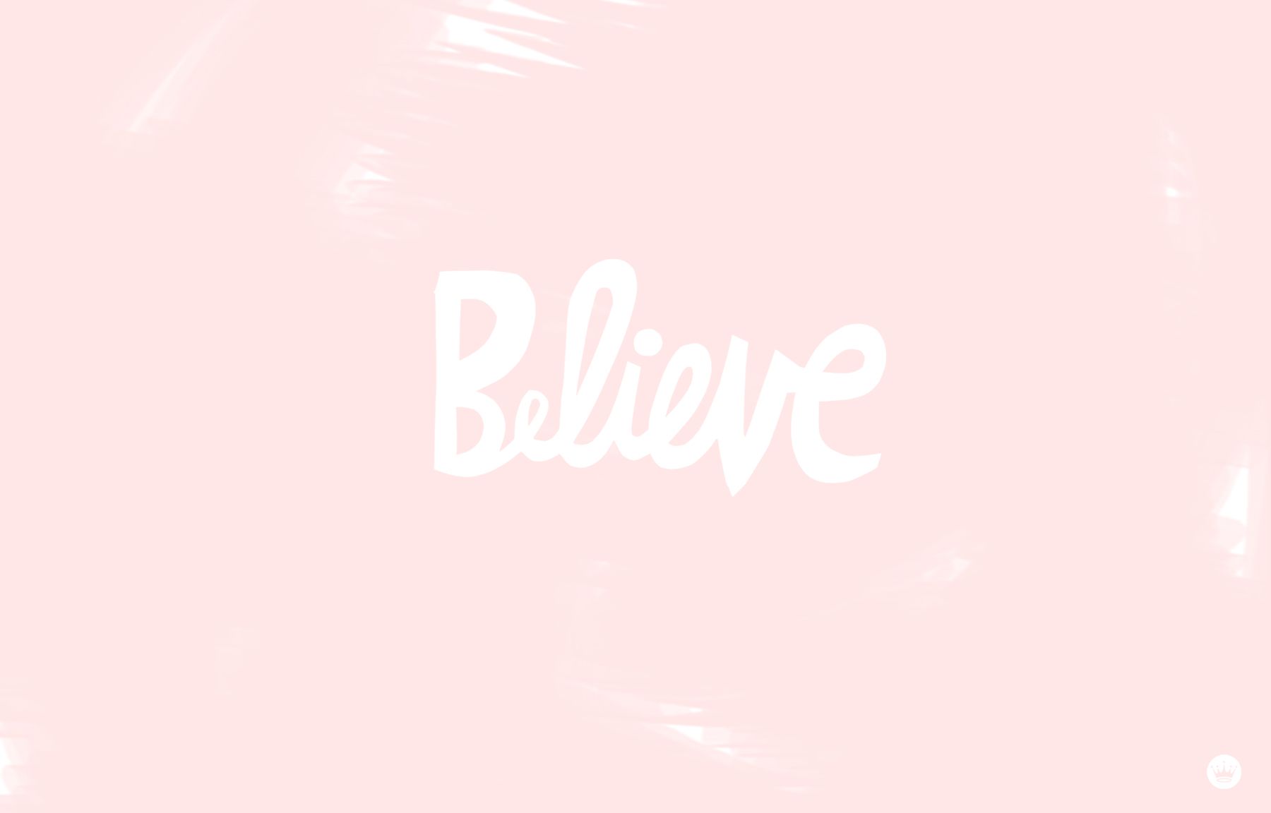Scritta Believe sfondo rosa, 1800x1152 900p, PC Desktop
