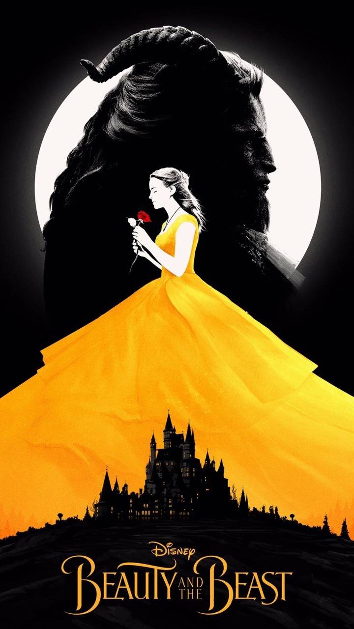 Belle e la Bestia, silhouette, 720x1280 Verticale, Telefono