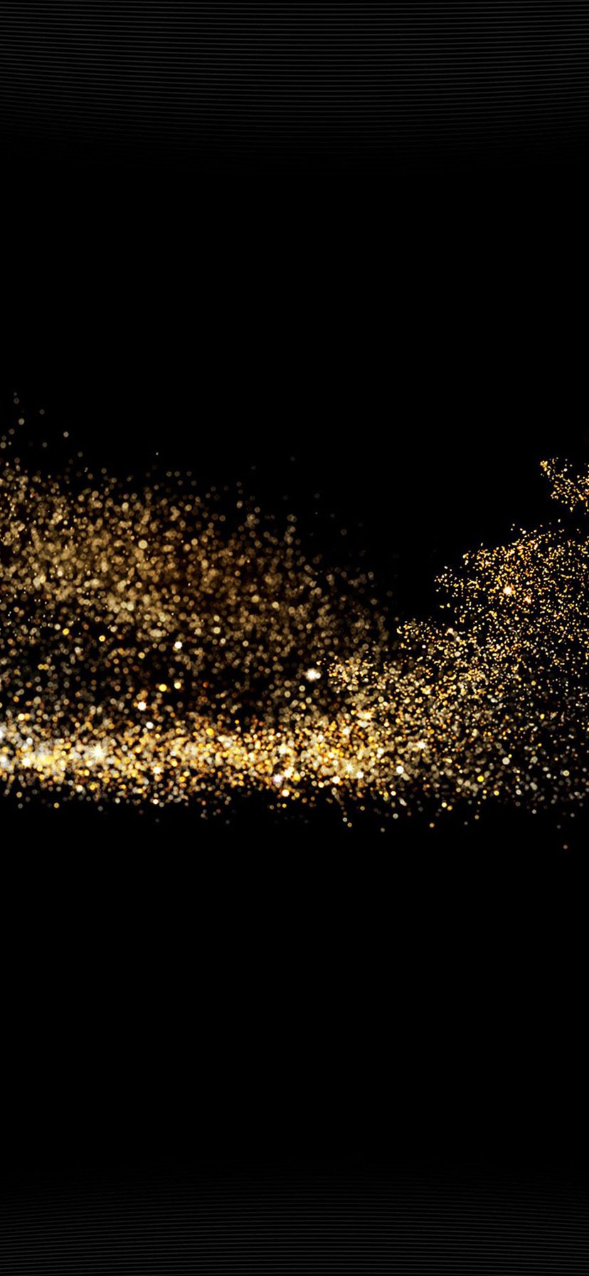 Scintillio dorato su nero, 828x1792 Full HD Verticale, iPhone