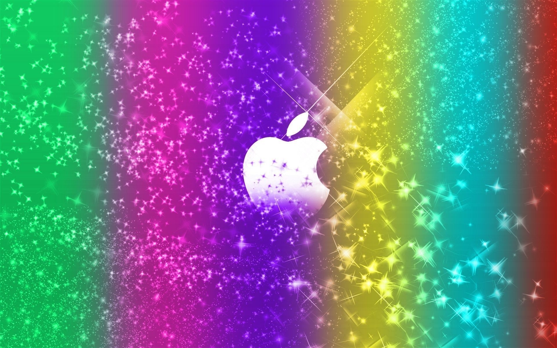 Logo Apple arcobaleno scintillante, Cupertino, sfondi Belli, 1920x1200 Full HD+ WUXGA, PC