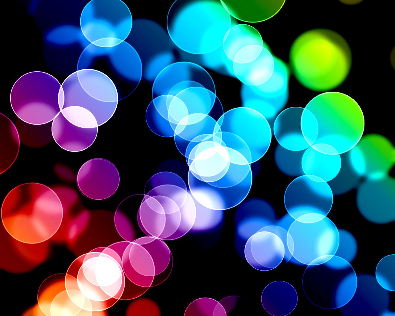 Bolle di luce colorate bokeh, 1280x1024 720p, Laptop