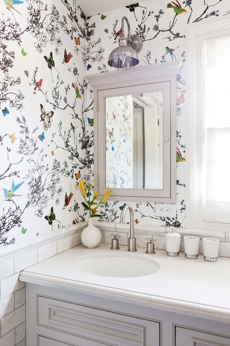 Bagno con carta da parati farfalle, sfondi Belli, 736x1104 Verticale, POCO