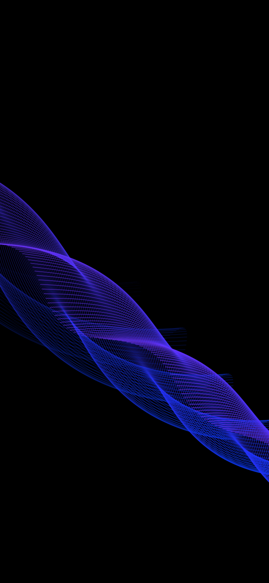 Nastro astratto viola su nero, sfondi Belli, 1125x2436 Verticale, Mobile