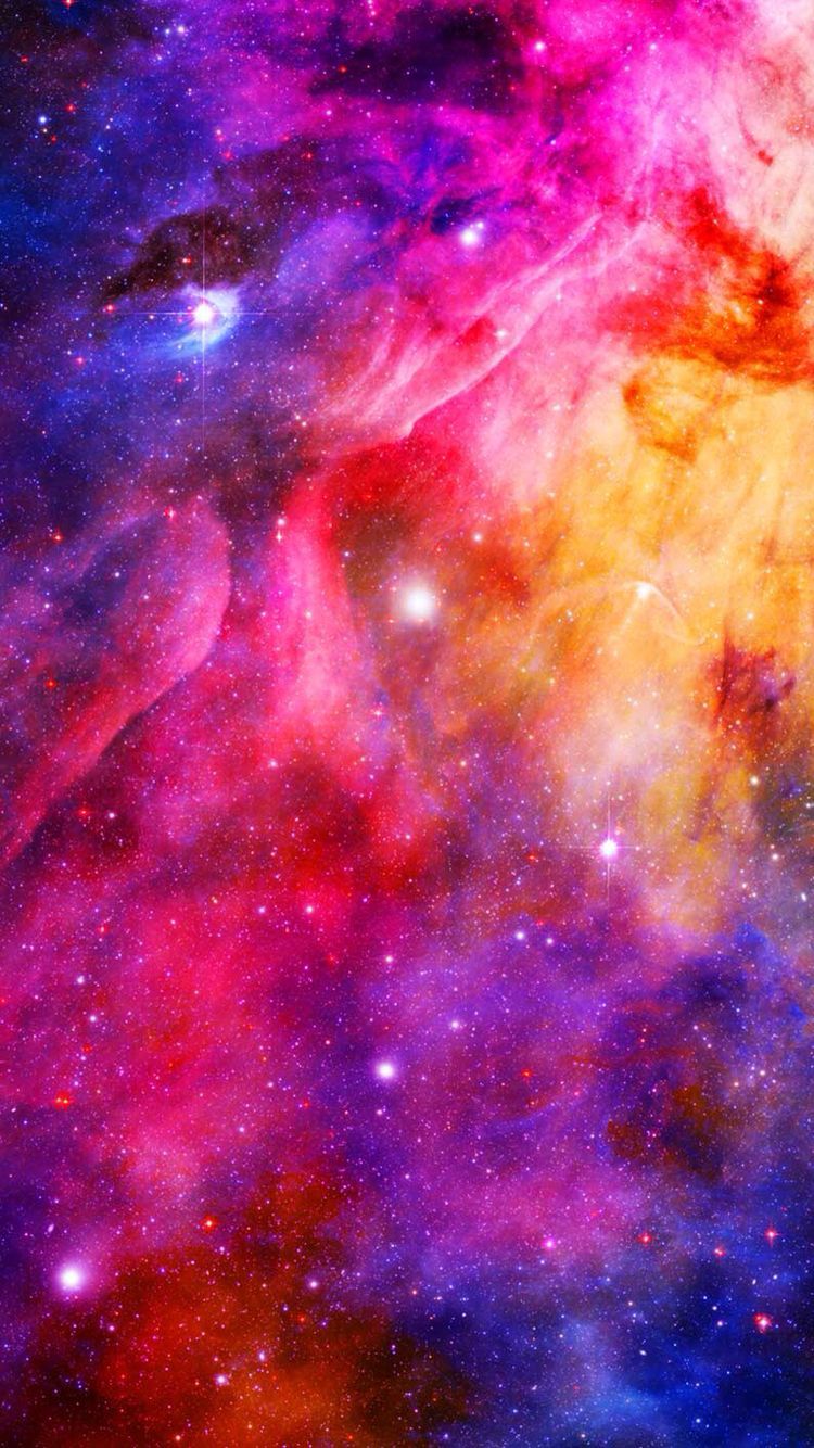 Nebulosa colorata spazio, 750x1334 Verticale, Mobile