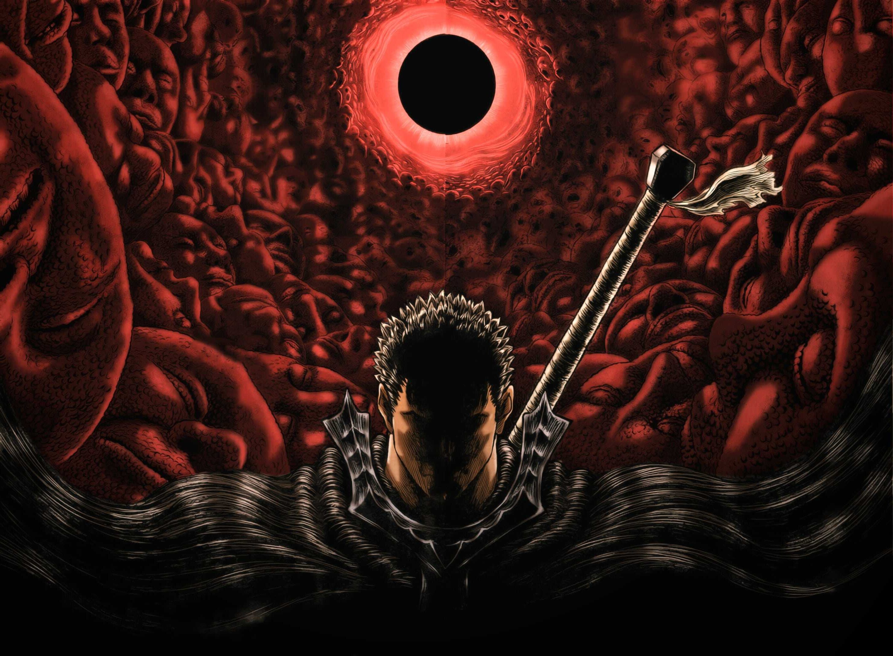 Guerriero nero eclisse rossa, 2940x2160 2K+, Desktop