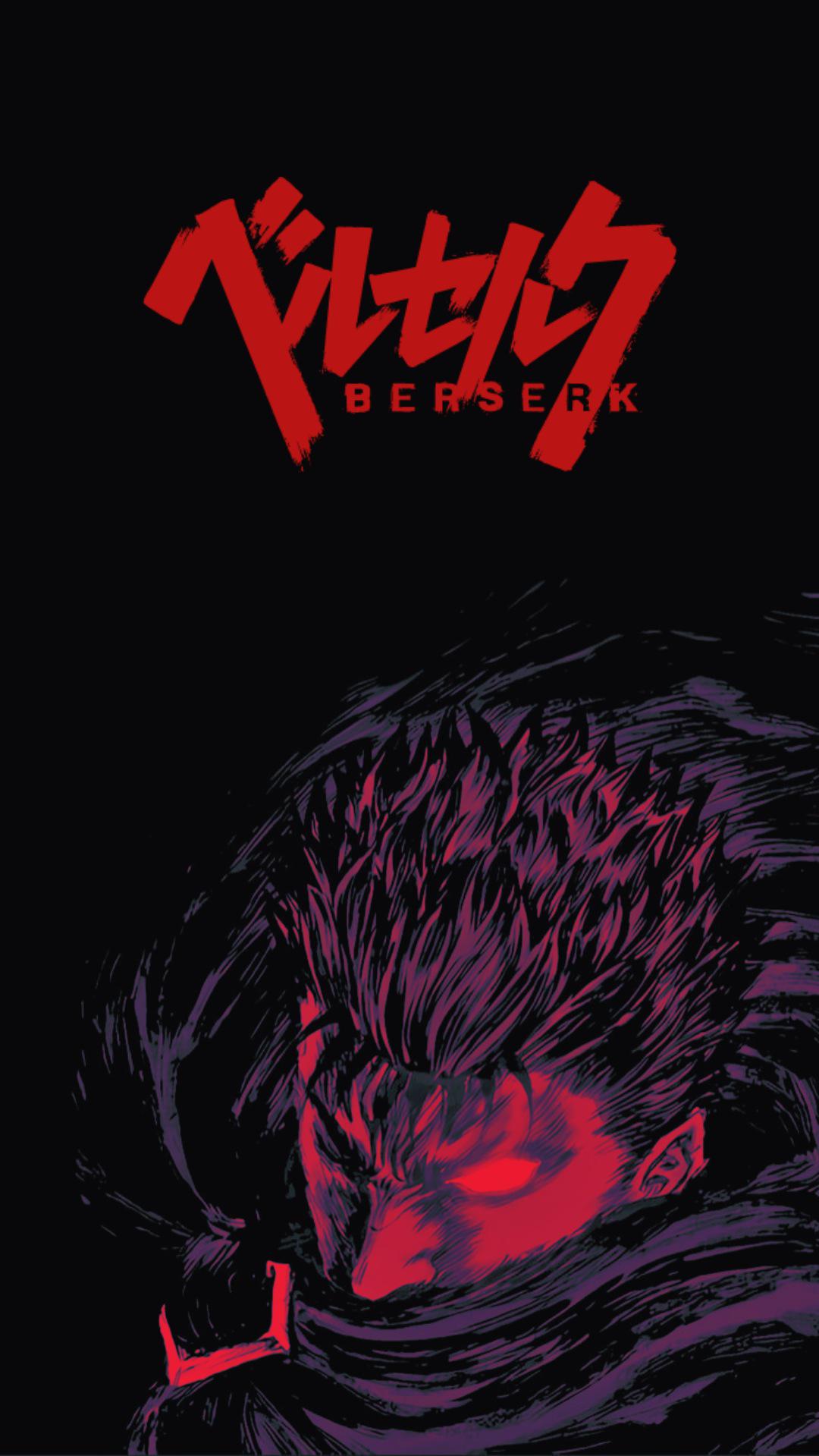 Guts Berserk sagoma rossa, 1080x1919 Full HD Verticale, Smartphone