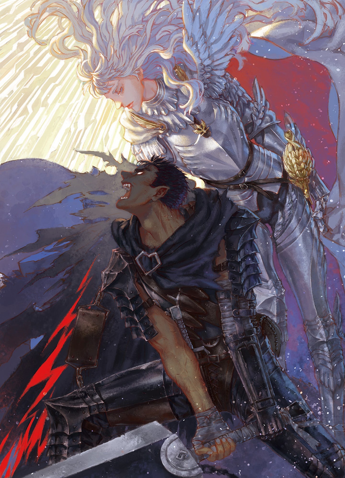 Guts e Griffith, Berserk, 1440x1997 Verticale, Telefono