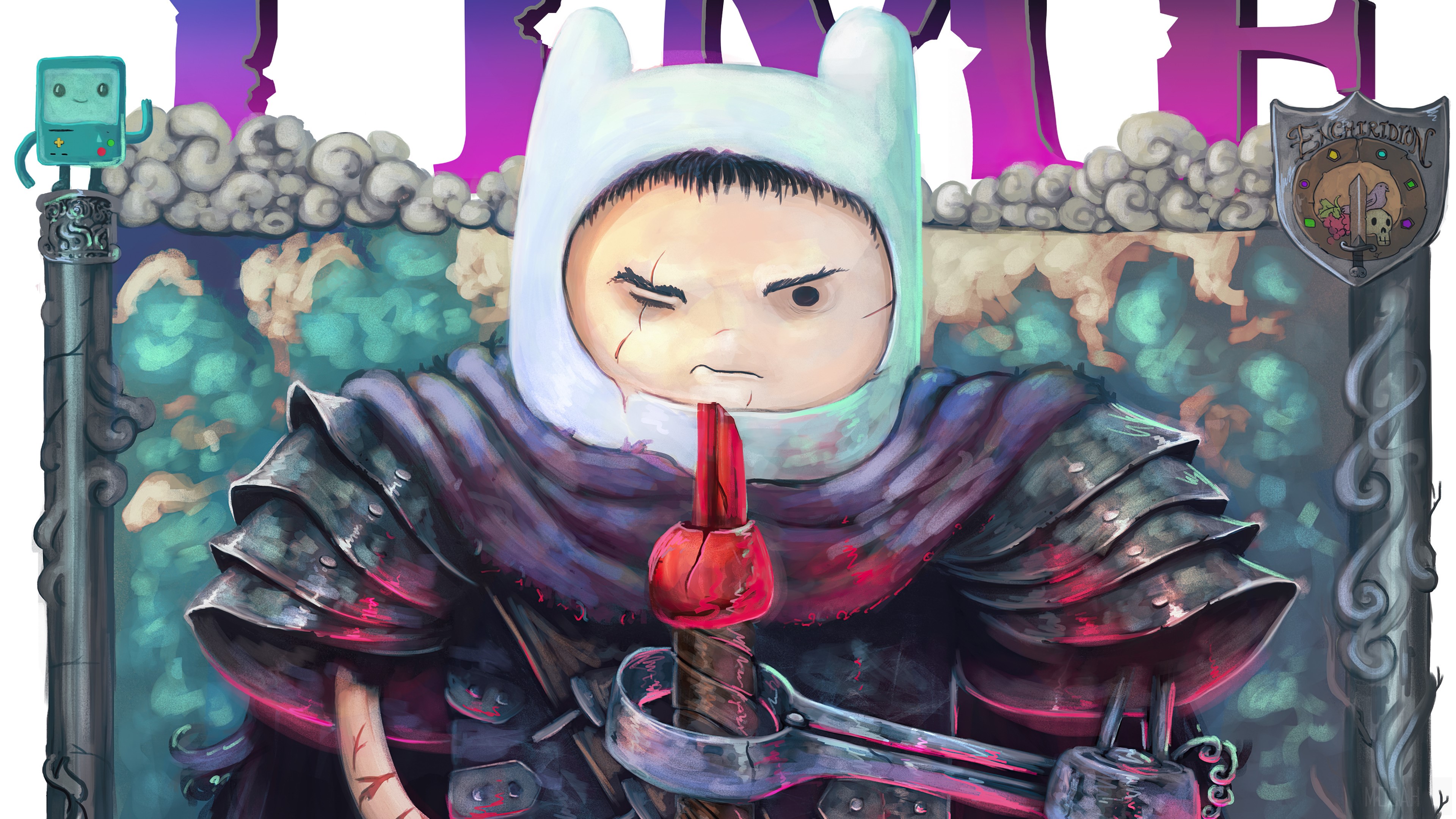 Finn Adventure Time stile Berserk, 3840x2160 4K Ultra HD, Monitor 4K