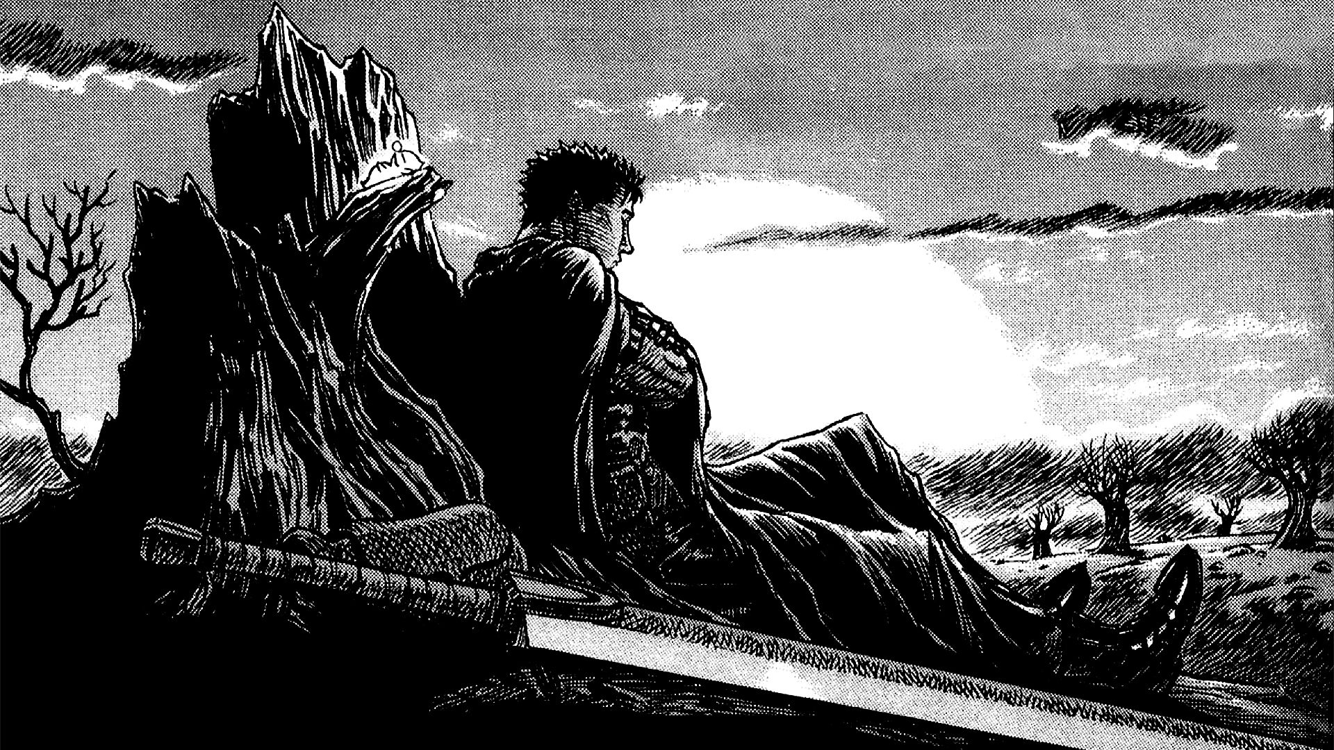 Guerriero seduto con spadone, Berserk, 1920x1080 Full HD, PC Desktop