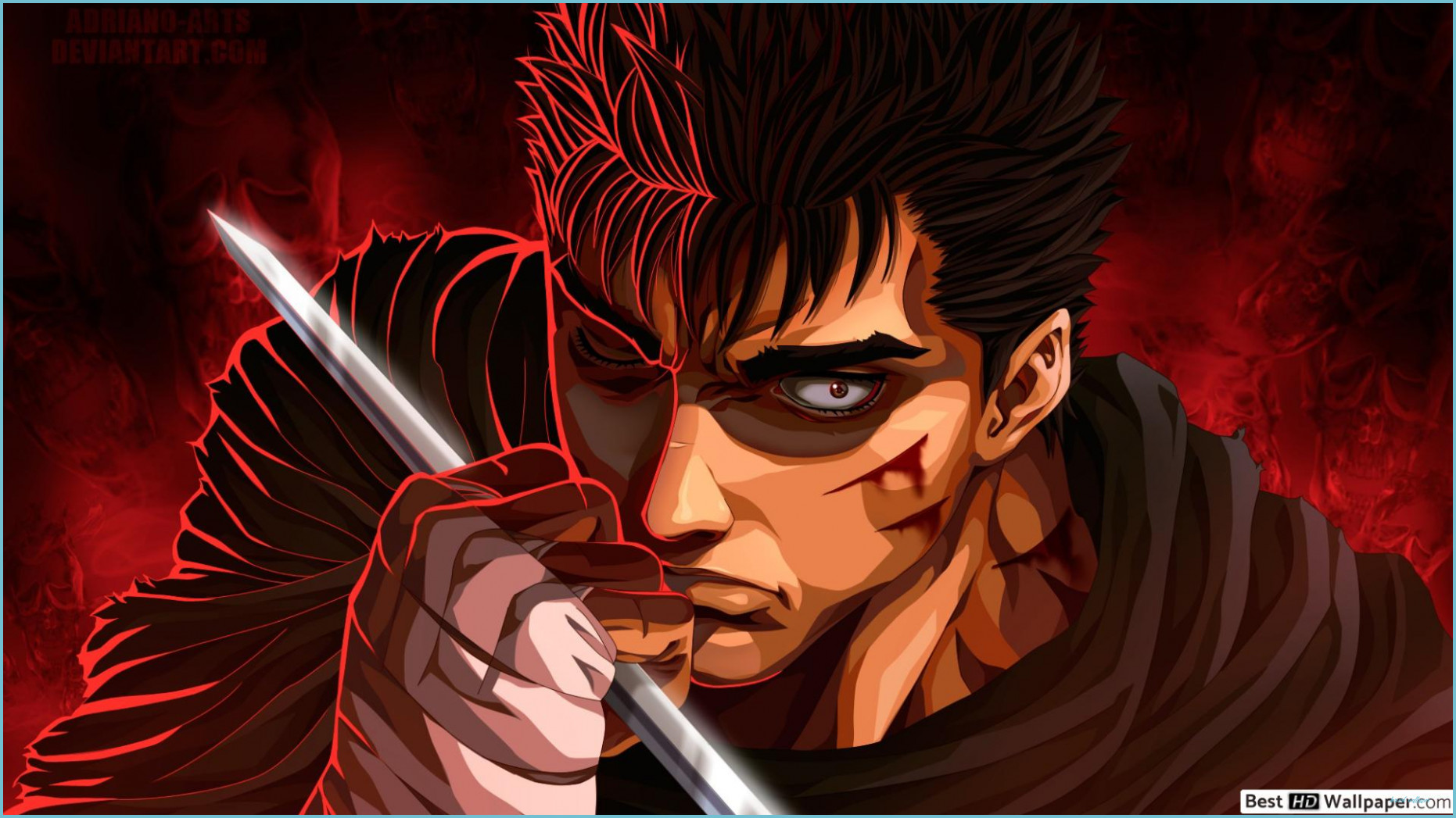 Guts Berserk spada rossa, 1862x1047 900p, Laptop