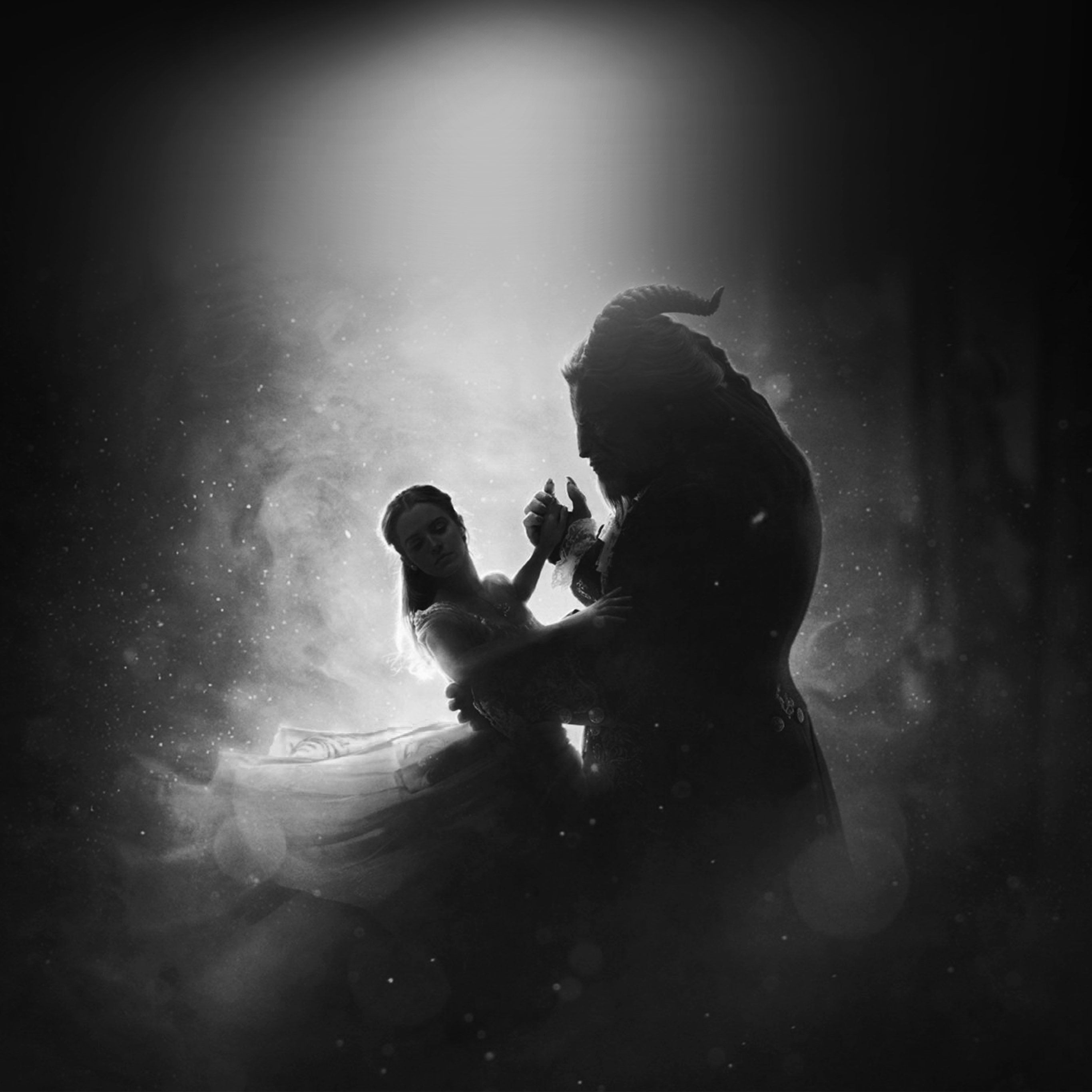 Bestia e Belle silhouette scura, 2732x2732 2K+, Laptop