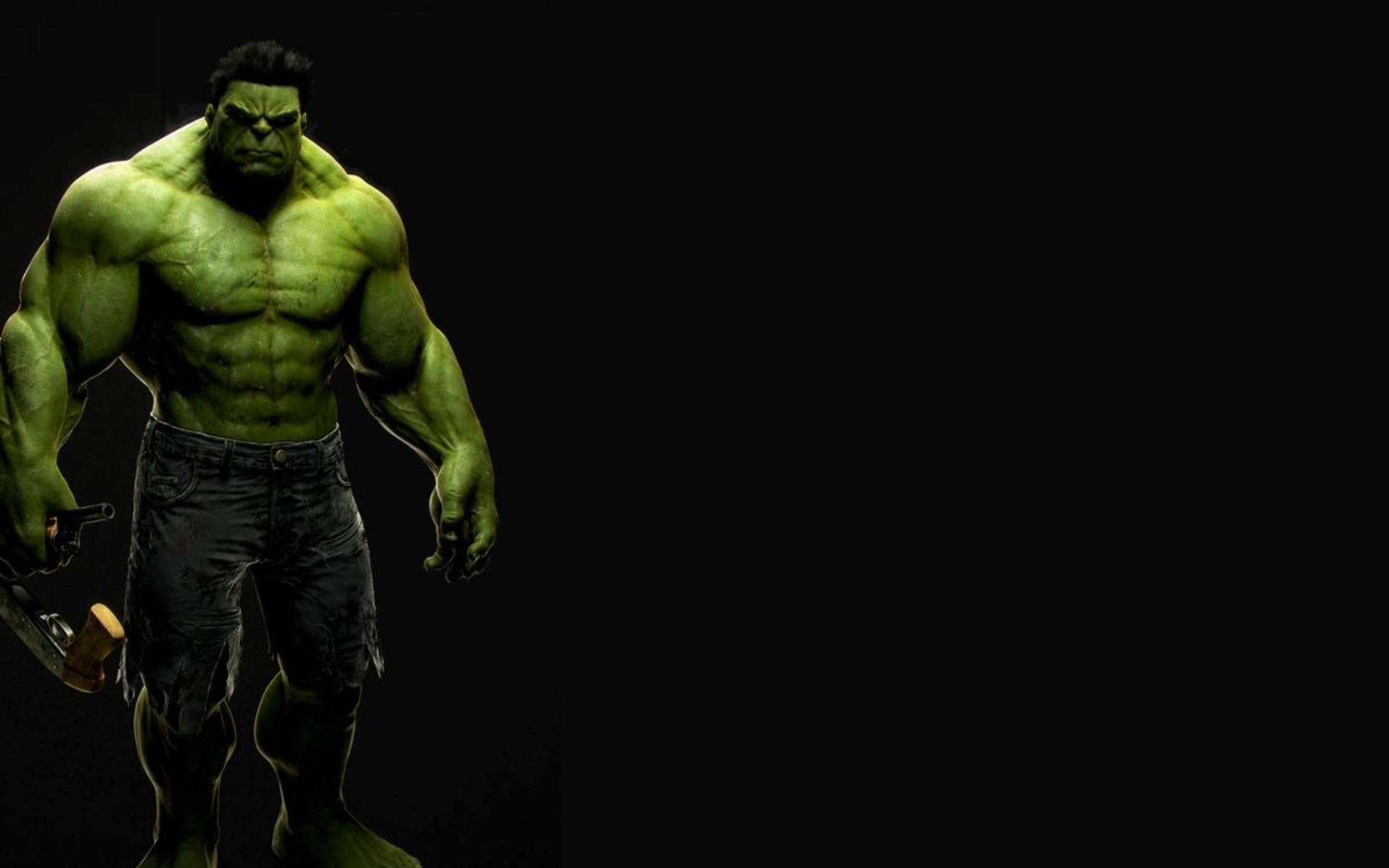 Hulk sfondo nero, 2560x1600 2K, Desktop