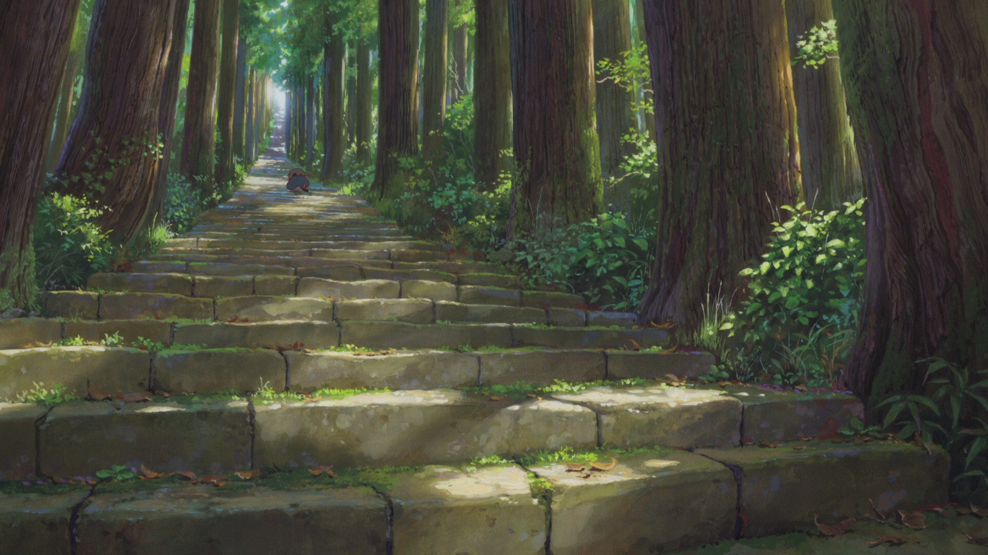 Cortile in rovina con albero verde, 1920x1032 Full HD, PC