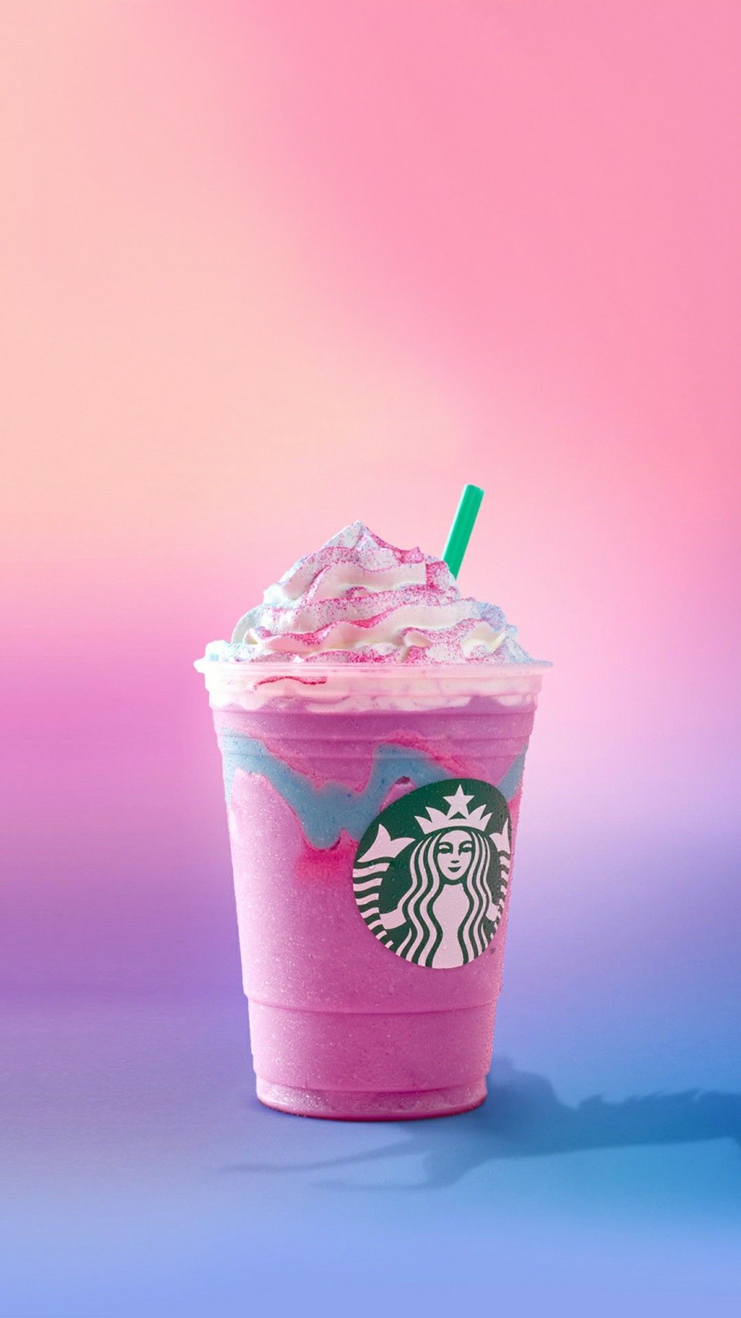 Frappuccino rosa Starbucks, bevanda ghiacciata, 1080x1920 Verticale, Mobile