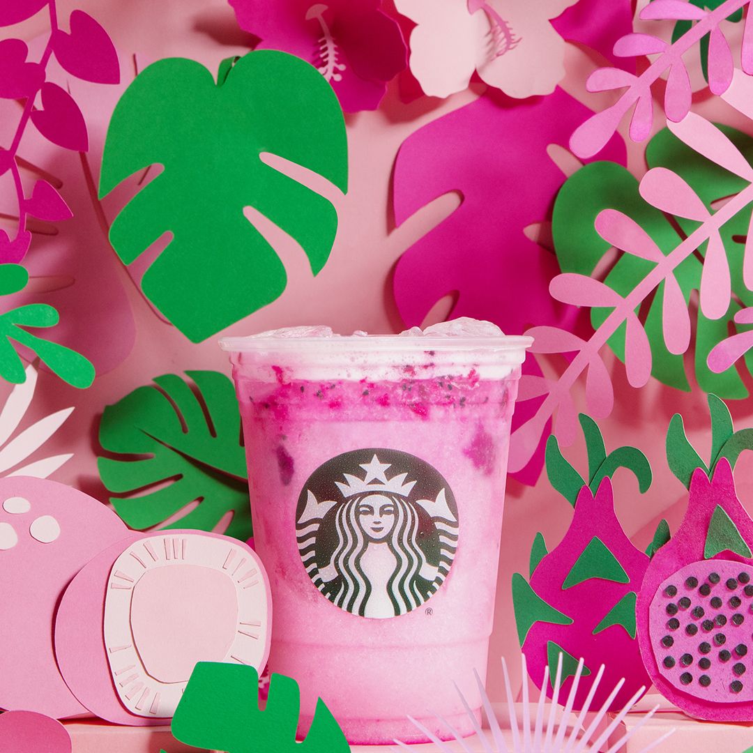 Bevanda rosa Starbucks tropicale, 1080x1080 HD, iMac