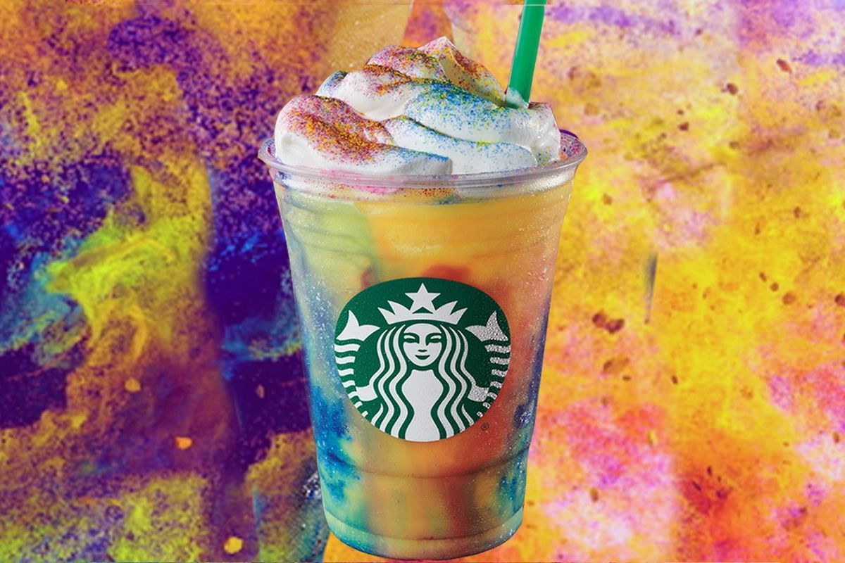 Frappuccino Starbucks tie dye, 1200x800 HD, MacBook Air