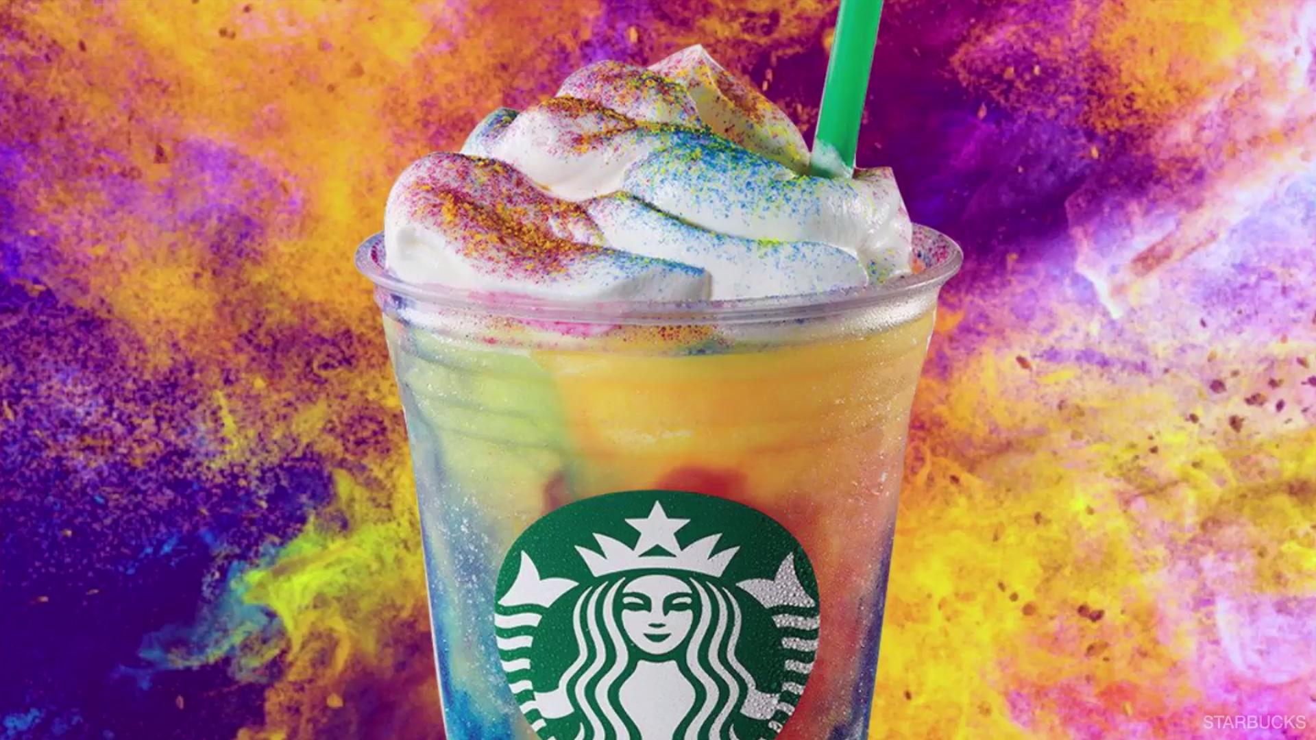 Frappuccino Starbucks tie-dye colorato, 1920x1080 Full HD 1080p, Desktop