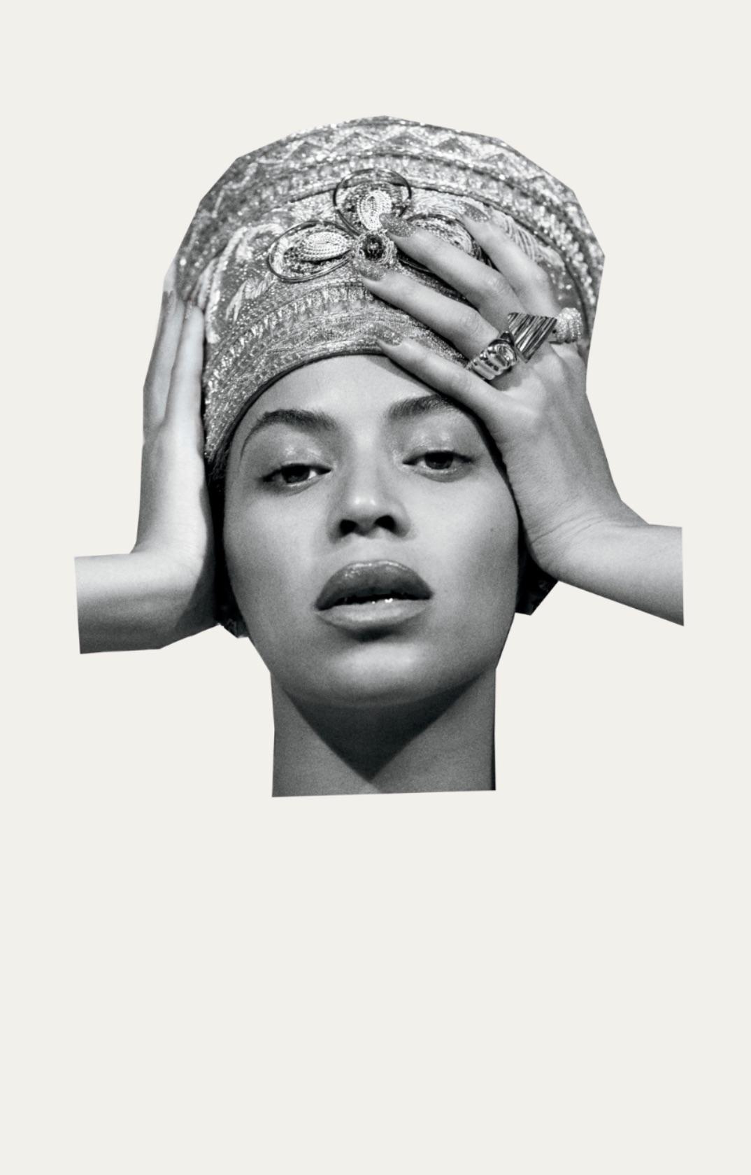 Beyoncé turbante bianco e nero, 1074x1679 Verticale, POCO