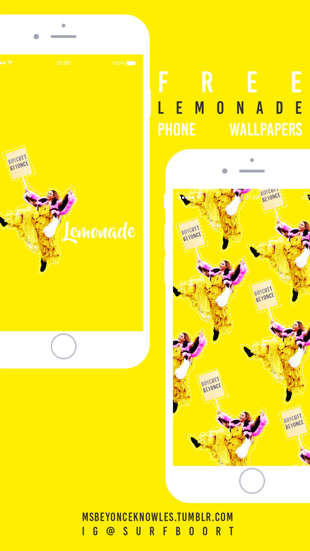 Lemonade pattern giallo Beyoncé, 1080x1920 Full HD Verticale, iPhone