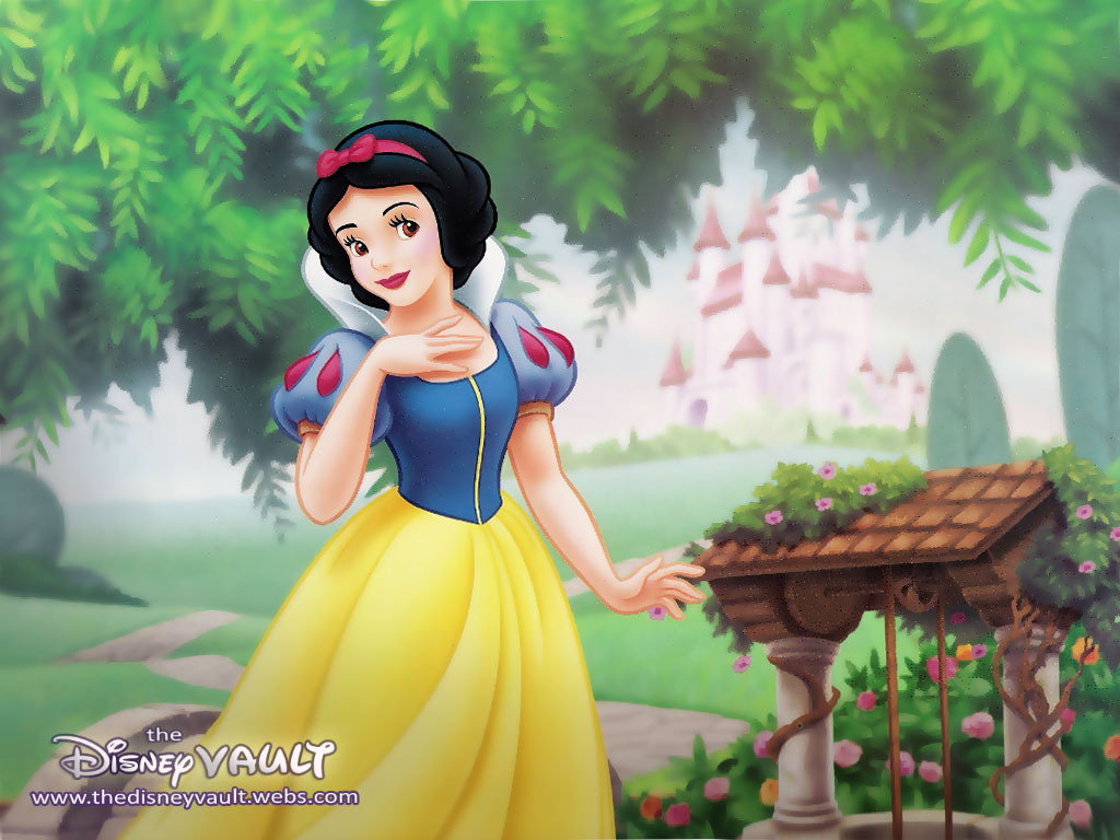 Biancaneve principessa Disney giardino, classici d'animazione, 1024x768 HD, PC