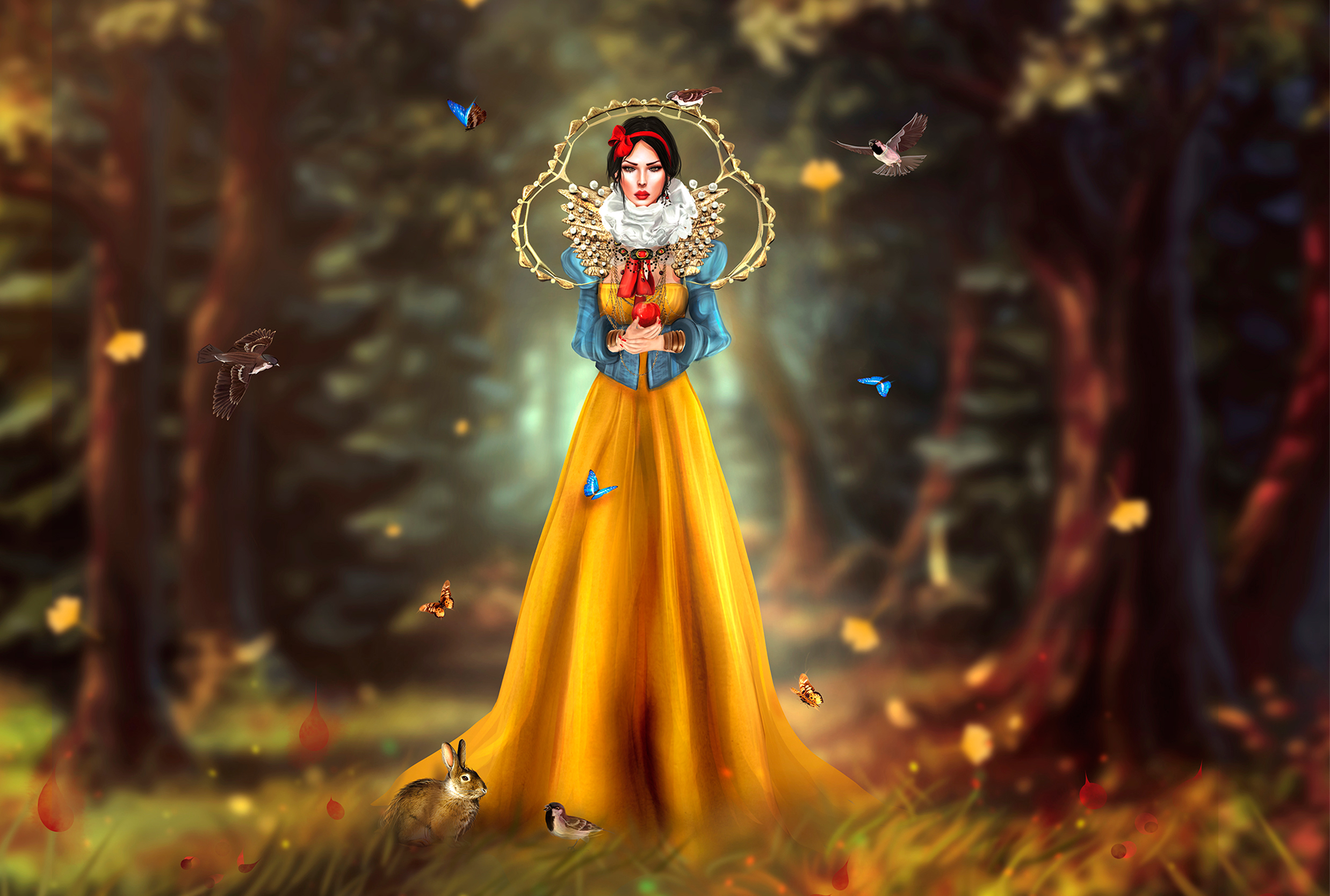 Biancaneve nella foresta, 2476x1669 2K, Laptop