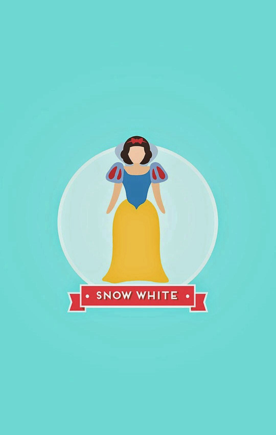 Biancaneve illustrazione minimalista, 1080x1704 Verticale, Android