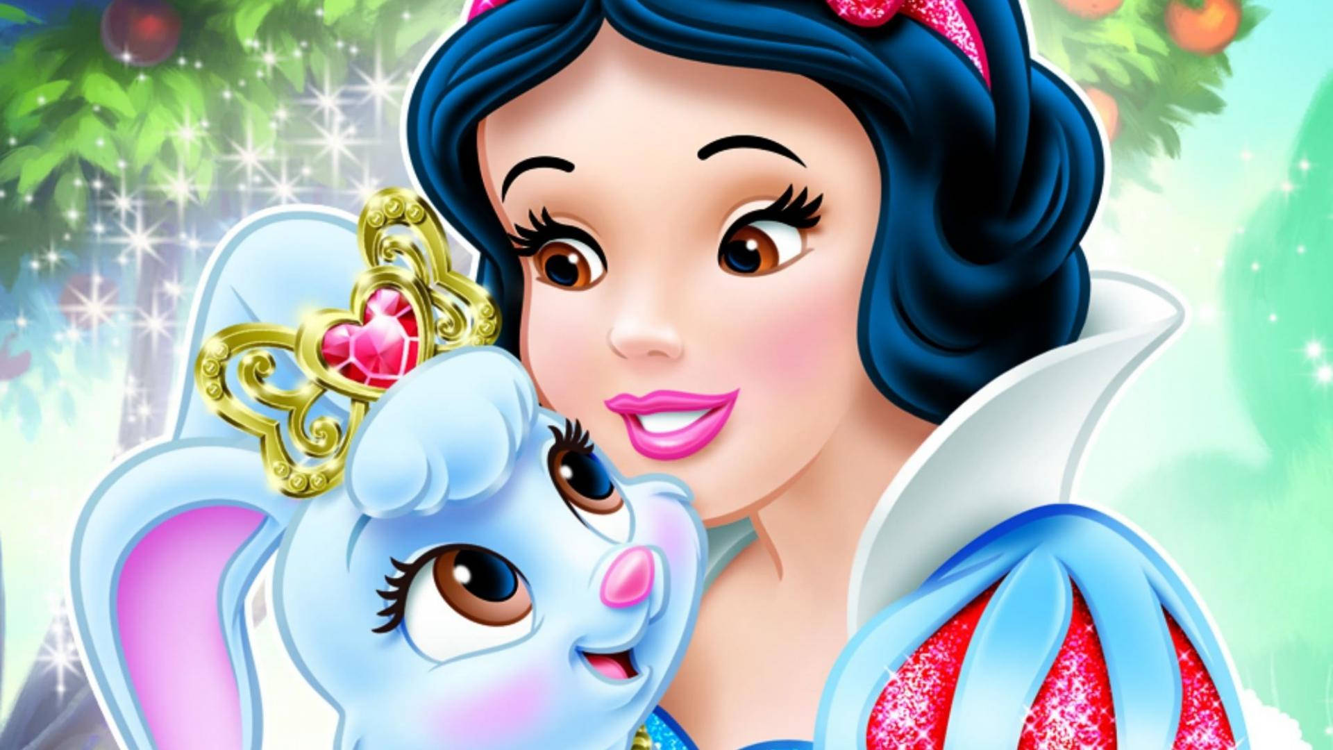 Biancaneve con coniglietto Disney, classici d'animazione, 1920x1080 Full HD, Laptop